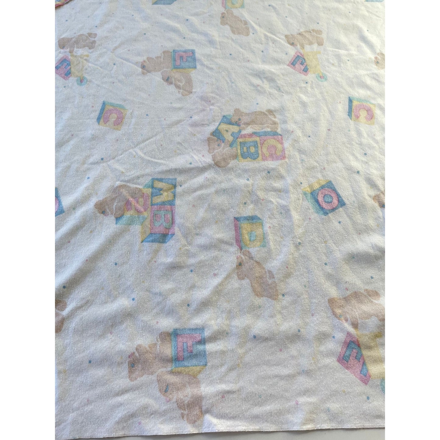 Vintage 70s flannel baby blanket