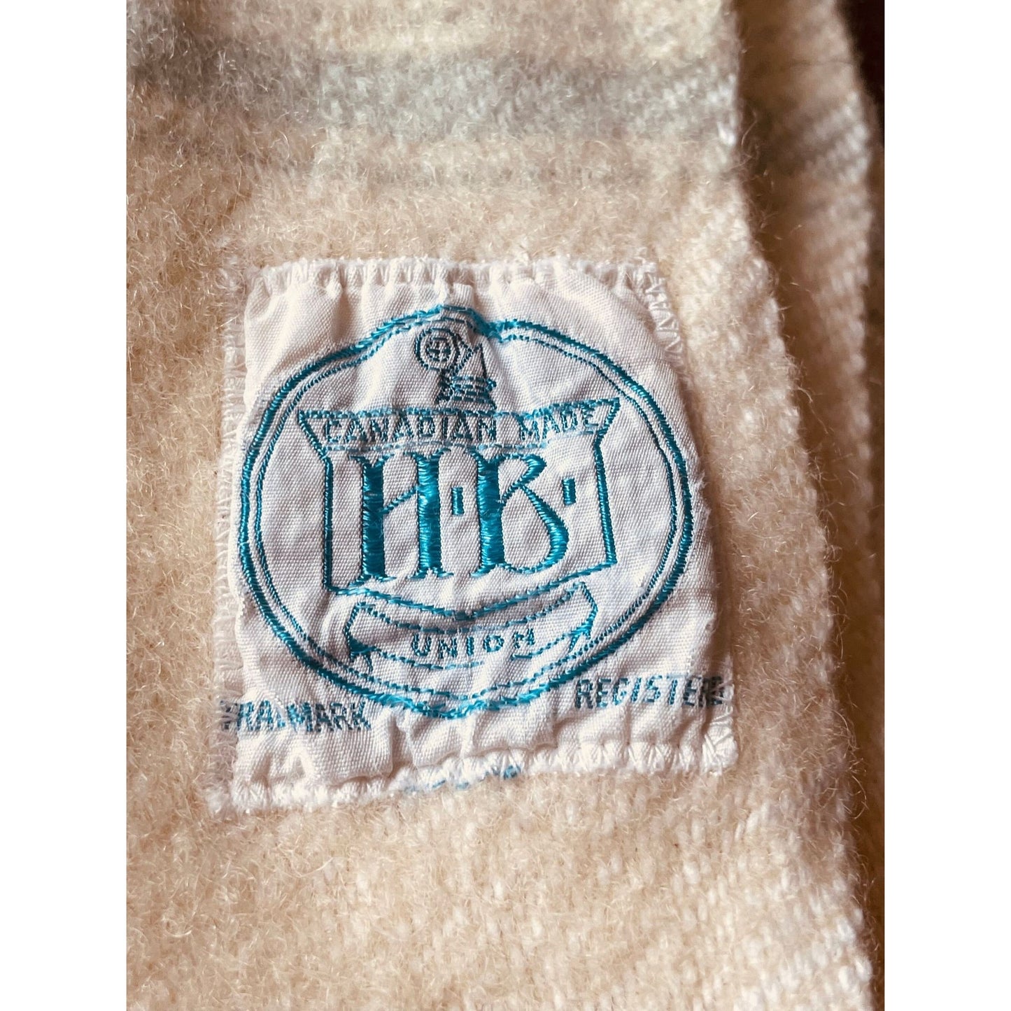 Vintage Mid Century 100% wool blanket, Horn Brothers