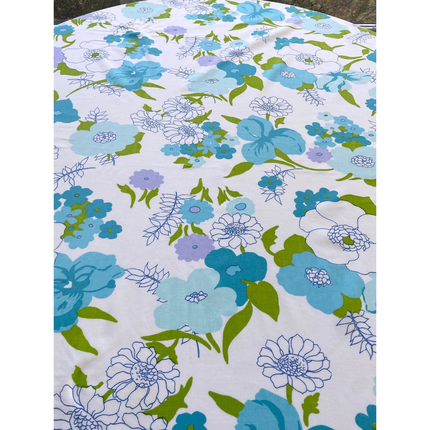 Vintage 70s fitted sheet, full / double size bed, TruPrest