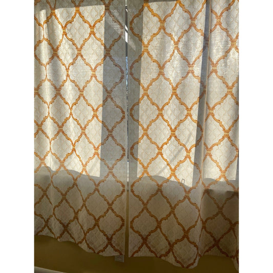 Vintage 70s curtains, Hollywood Regency