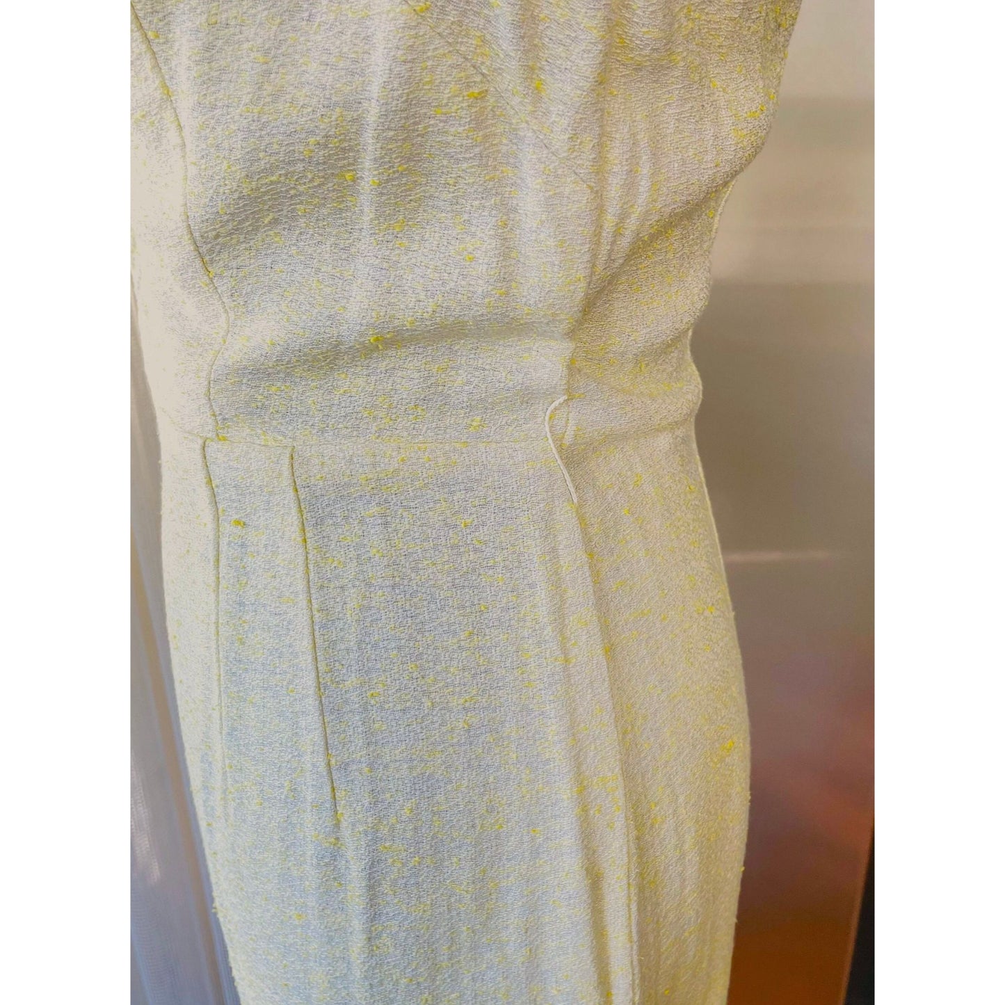 Vintage dress, 1940s buttery yellow, AlJean made in Canada