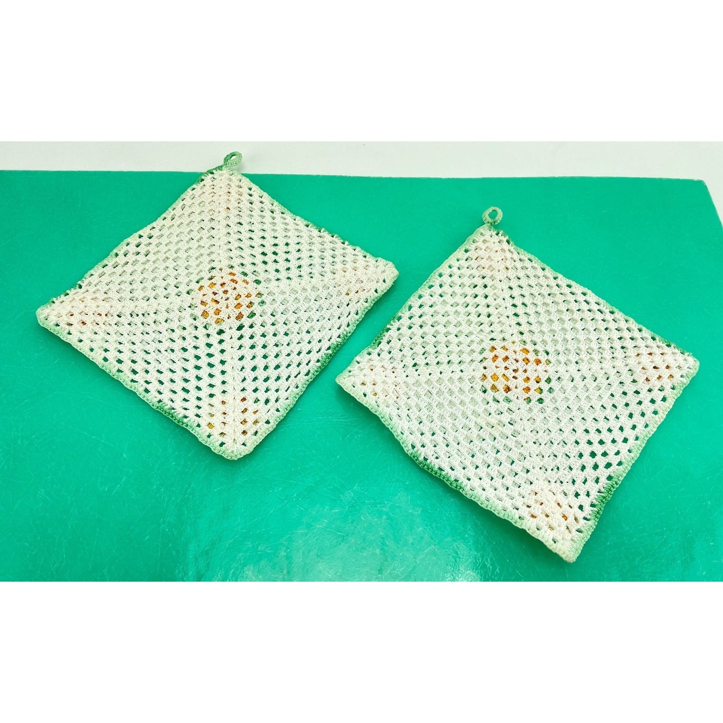 Vintage 60s crochet potholders