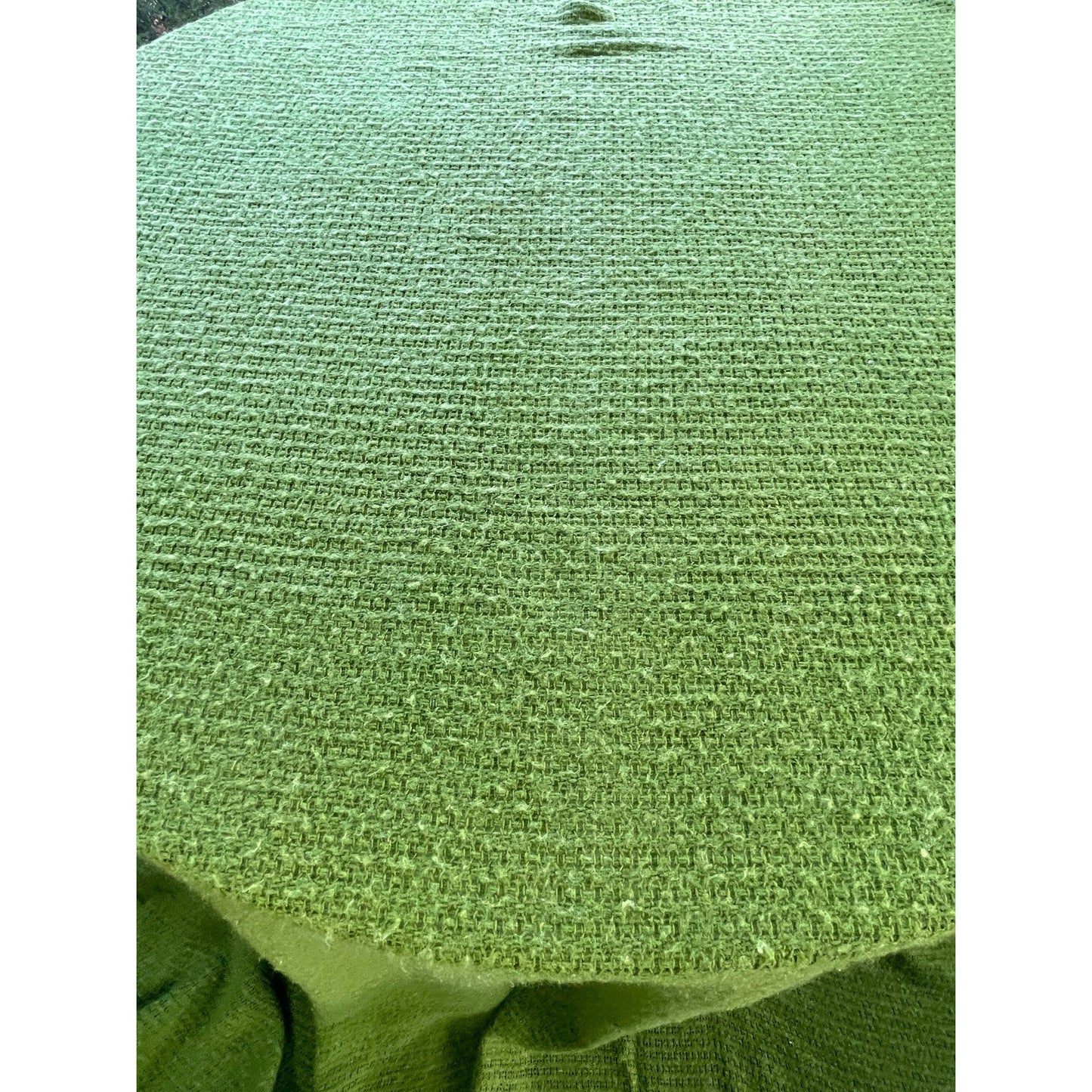 Vintage 80s weave green blanket, double / full size blanket