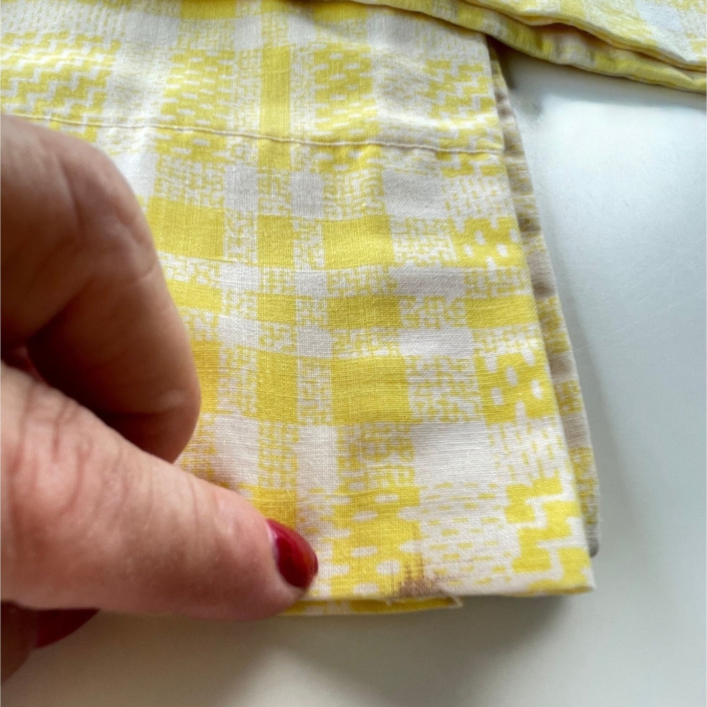 Vintage 70s yellow pillowcases