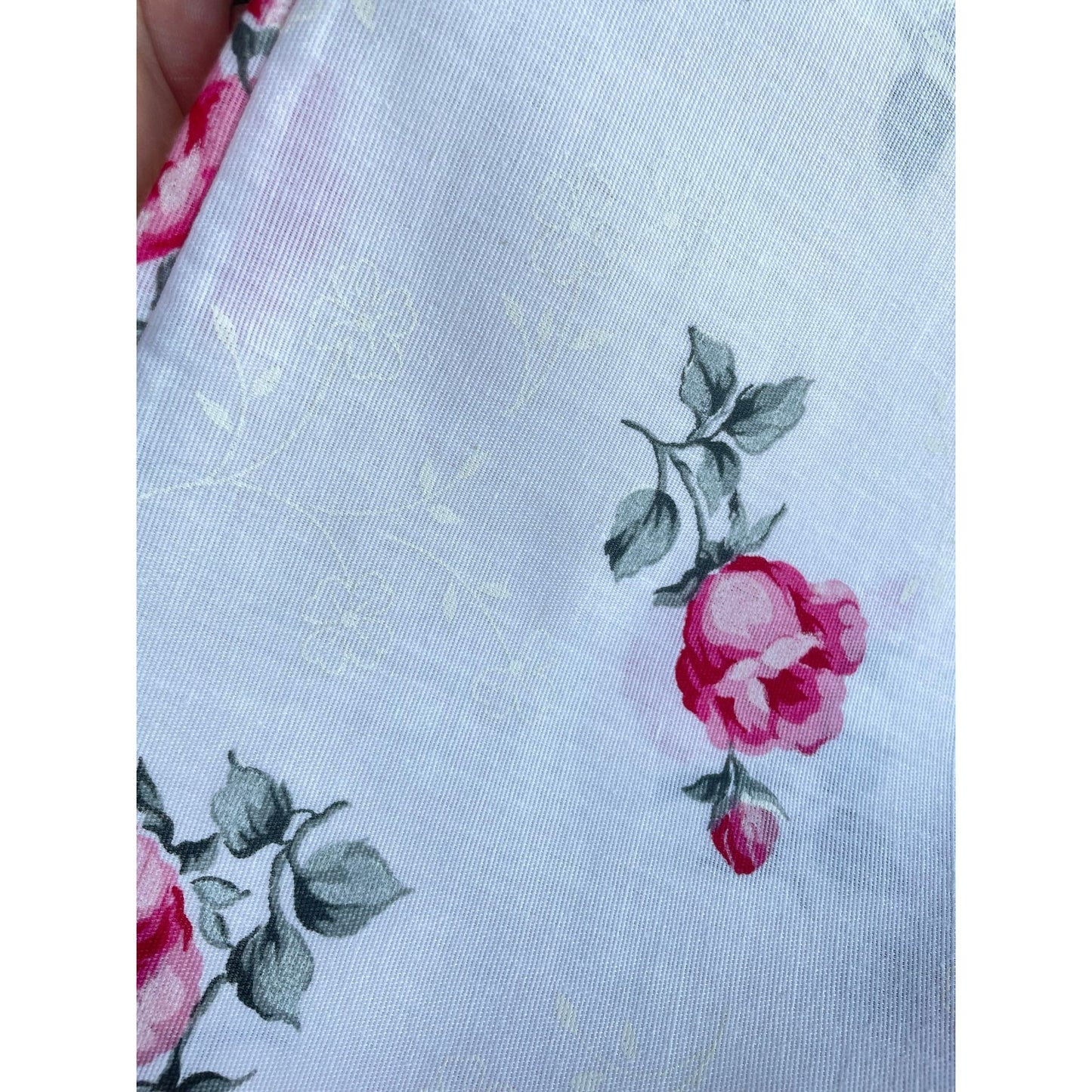 Vintage 70s pillowcases set, pink roses
