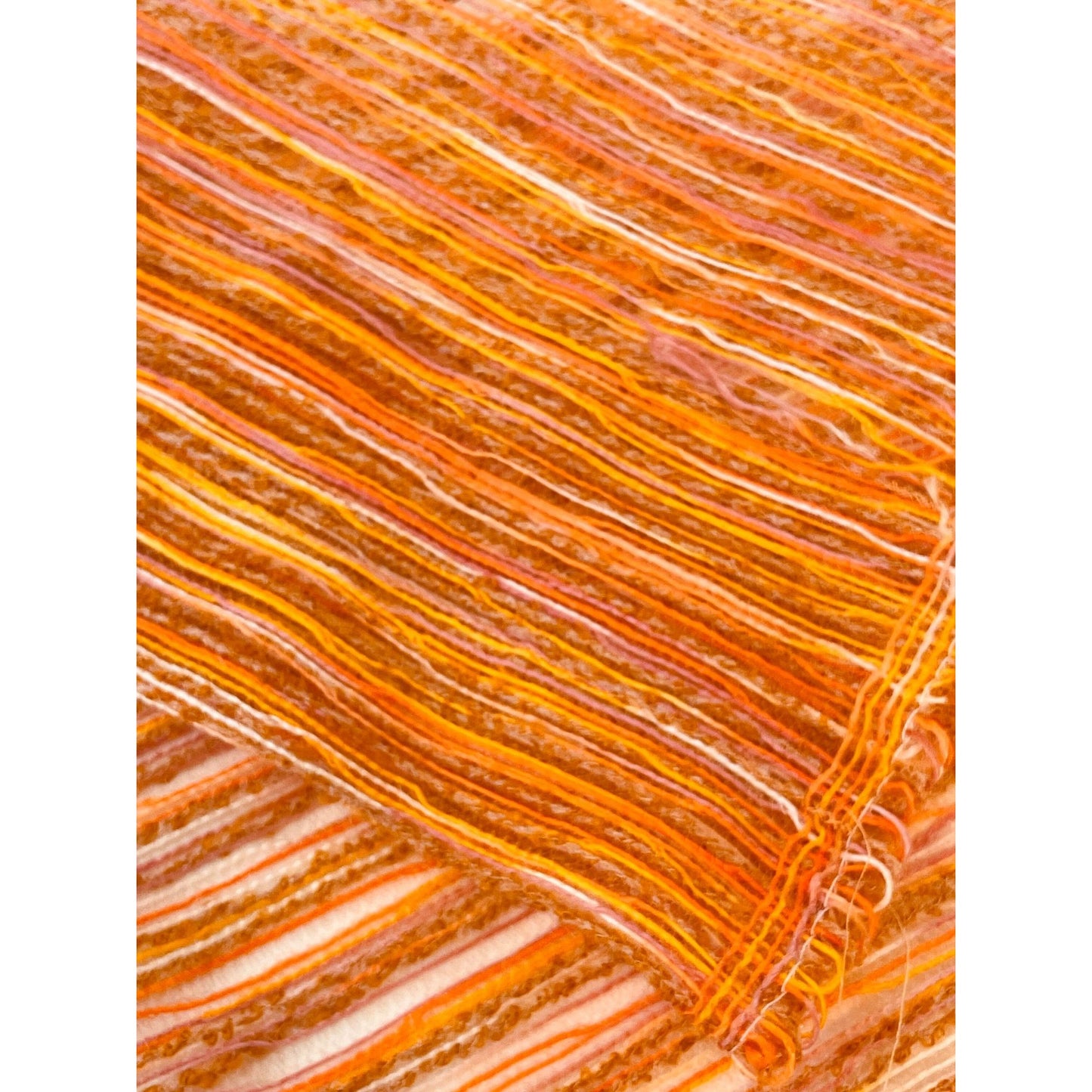 Vintage 70s orange woven mesh panel