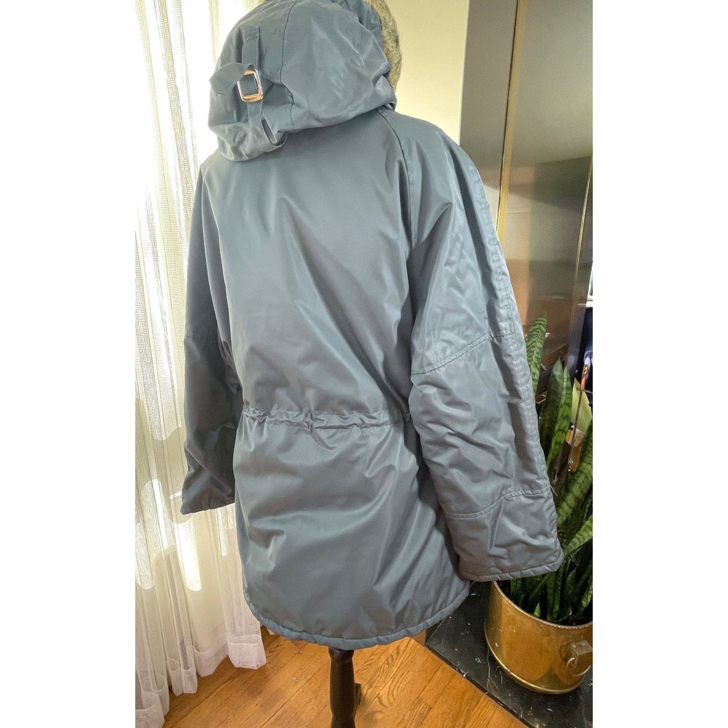 Vintage 70s parka, grey hooded winter jacket, Sears Men's