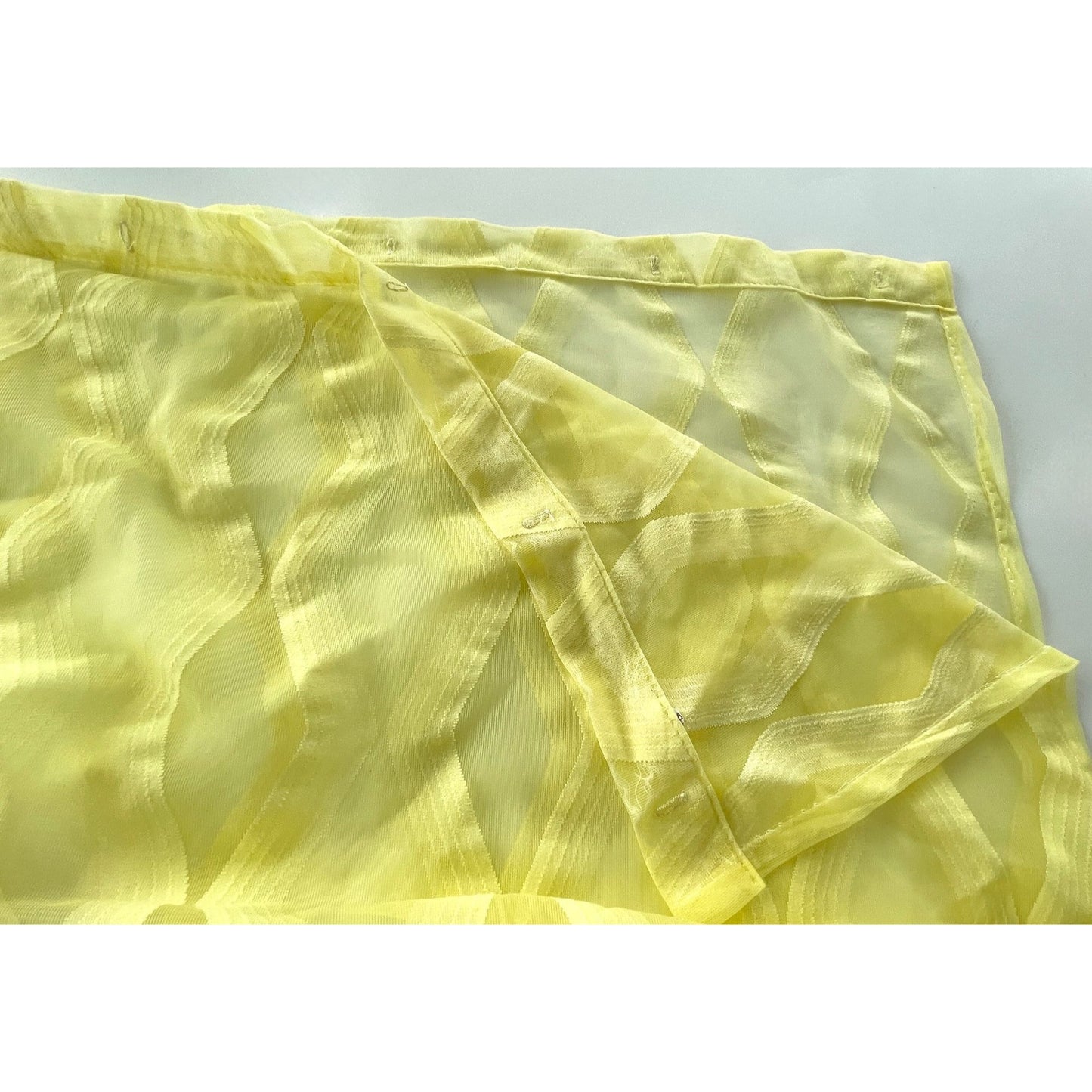 Vintage 70s yellow geometric shower curtain
