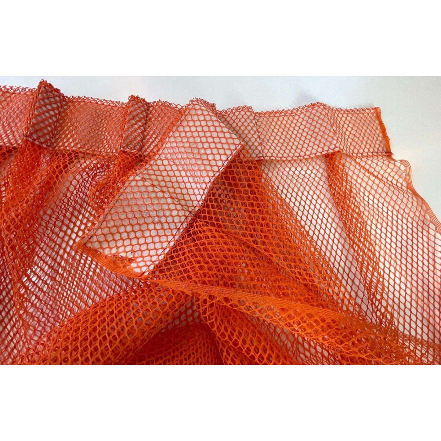 Vintage 70s orange mesh curtain