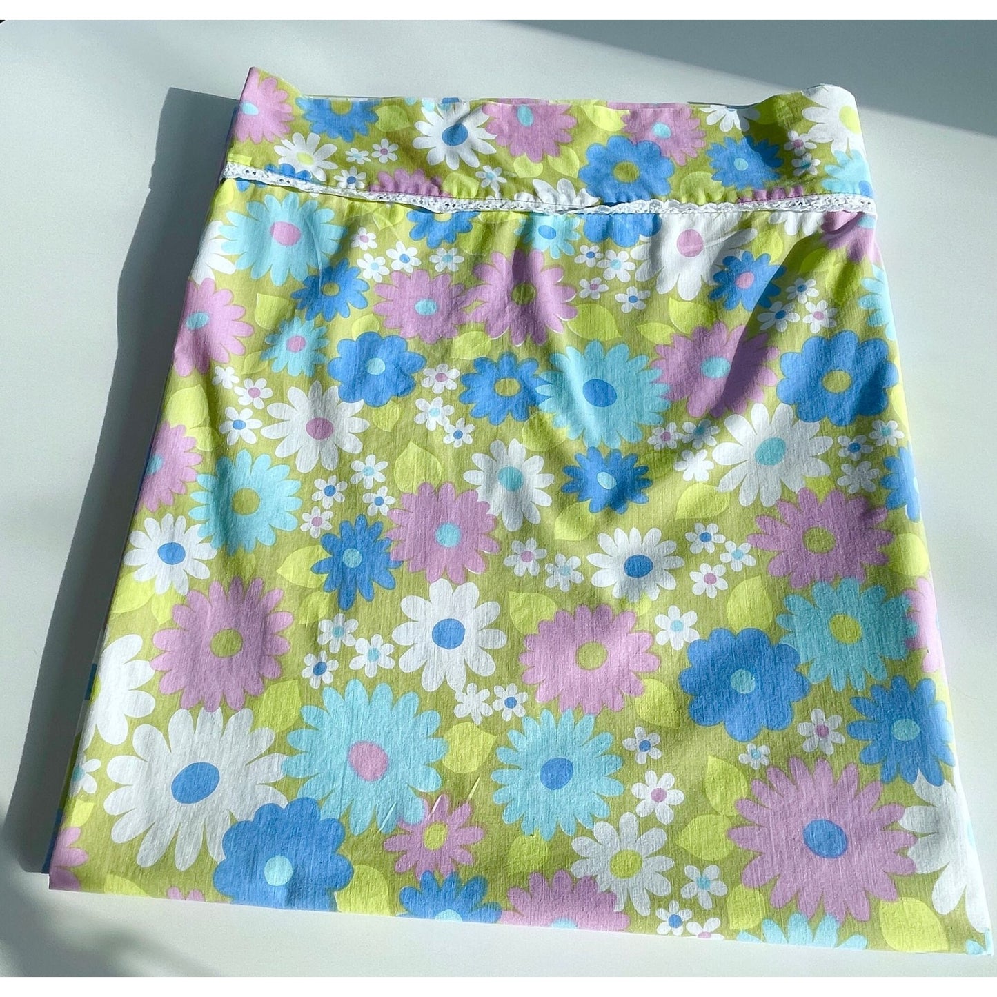 Vintage 70s flat sheet, double/full size, Wabasso
