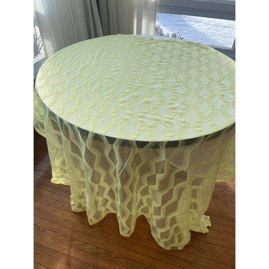 Vintage 70s yellow geometric shower curtain