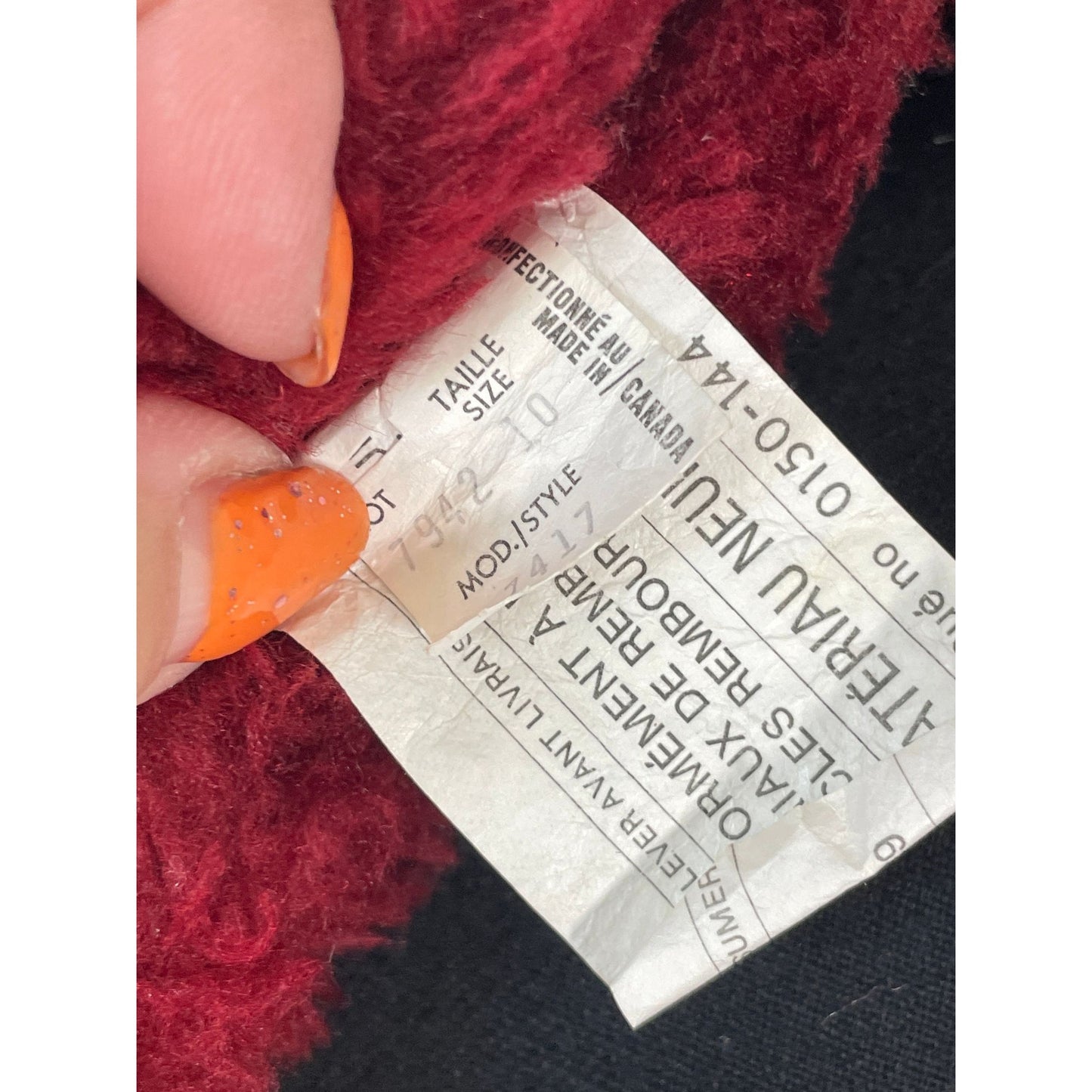 Vintage 70s parka, grey and burgundy hooded winter coat, Charell