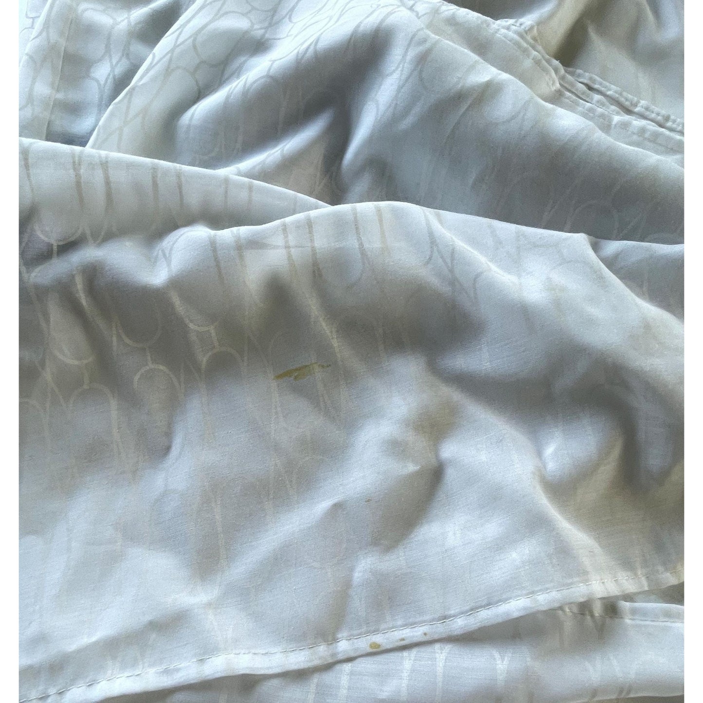 Vintage 70s oversized curtain, purple, lavender, white groovy pattern
