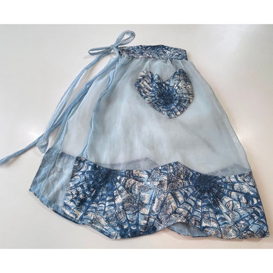 Vintage 60s chiffon scalloped half apron