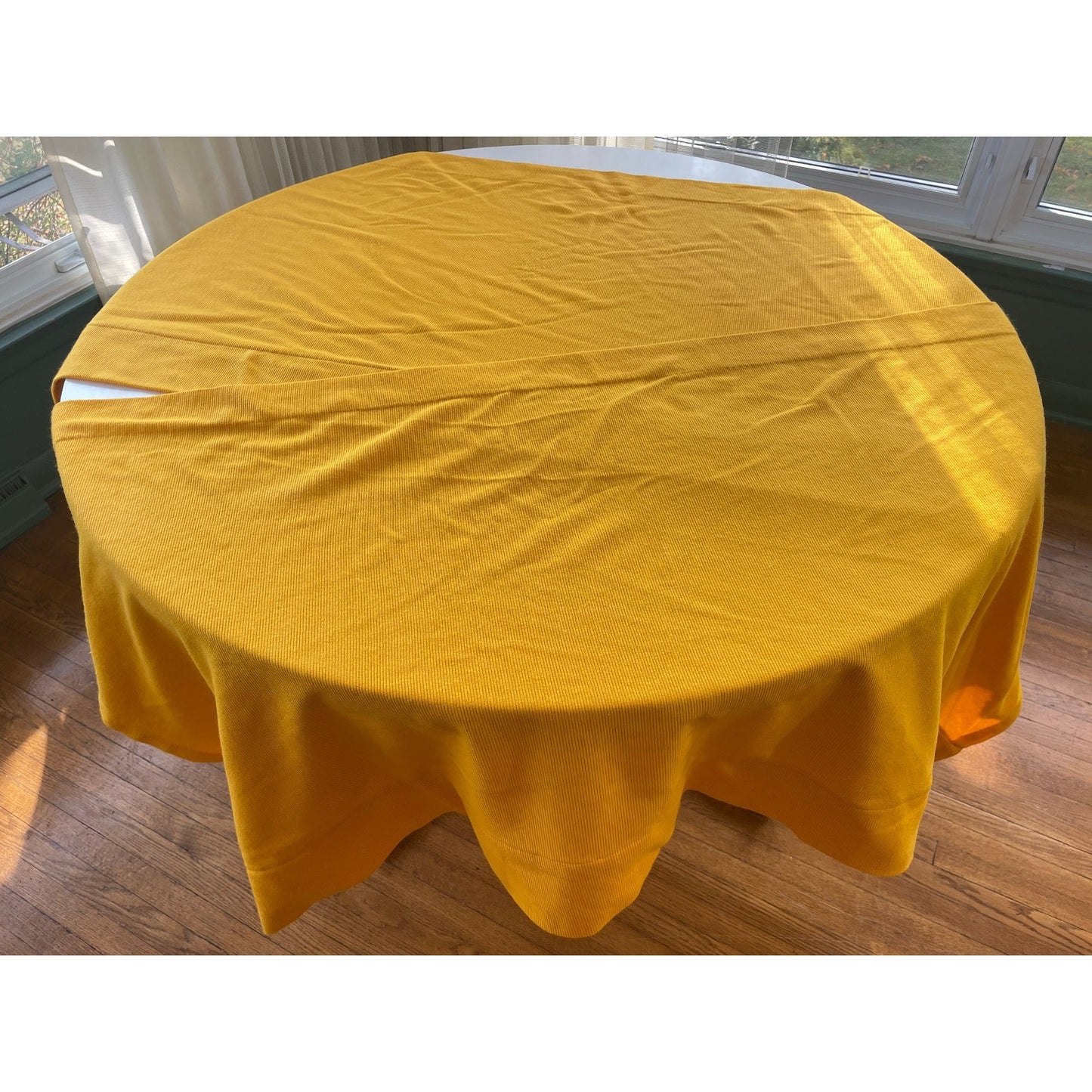 Vintage 70s curtain, yellow thick panel, Sears