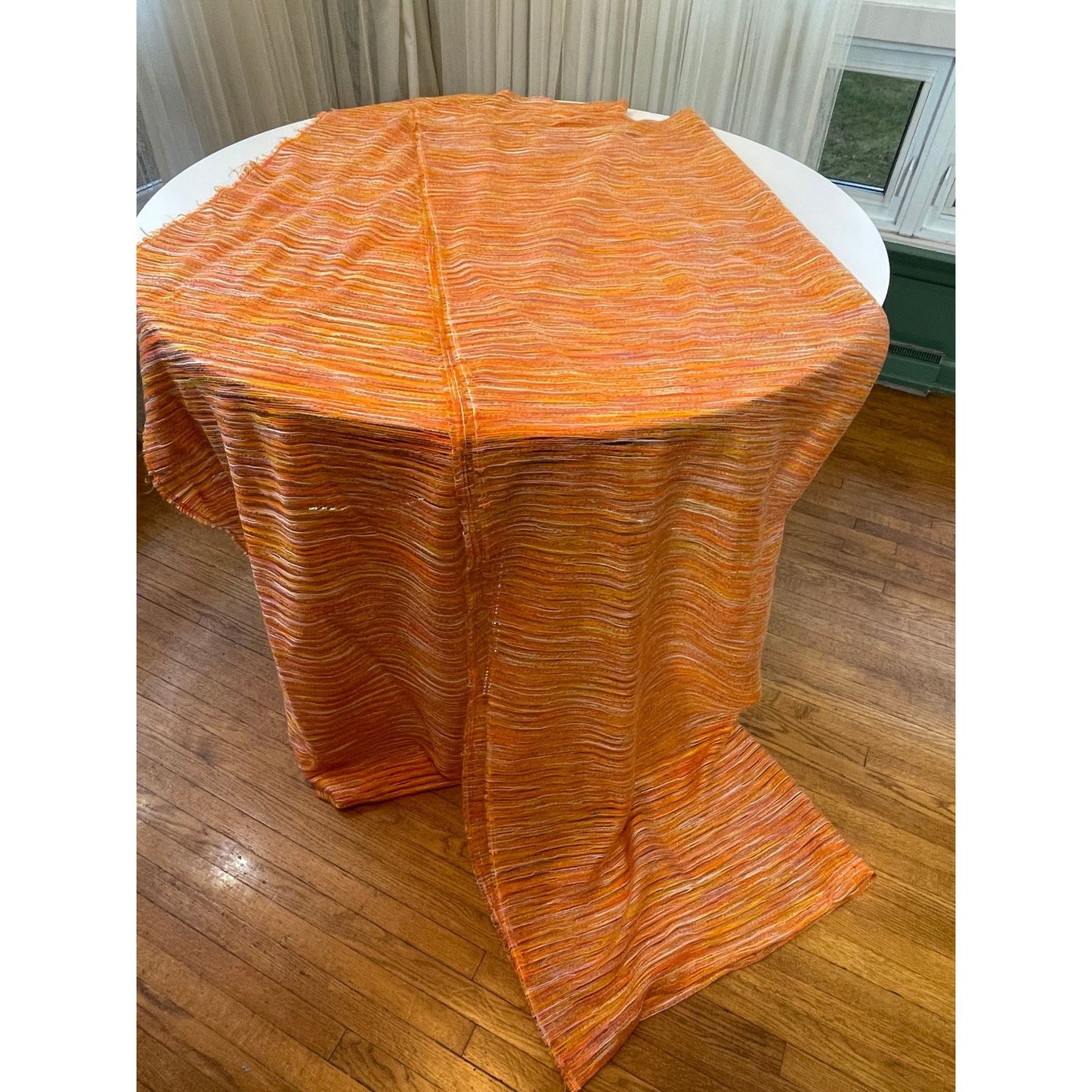 Vintage 70s orange woven mesh panel