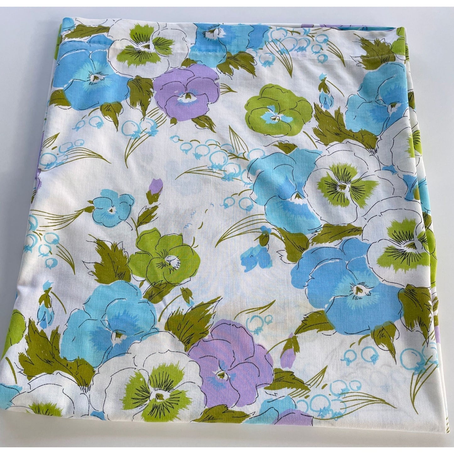 Vintage 70s flat sheet, Varitex, queen / double size, Varitex
