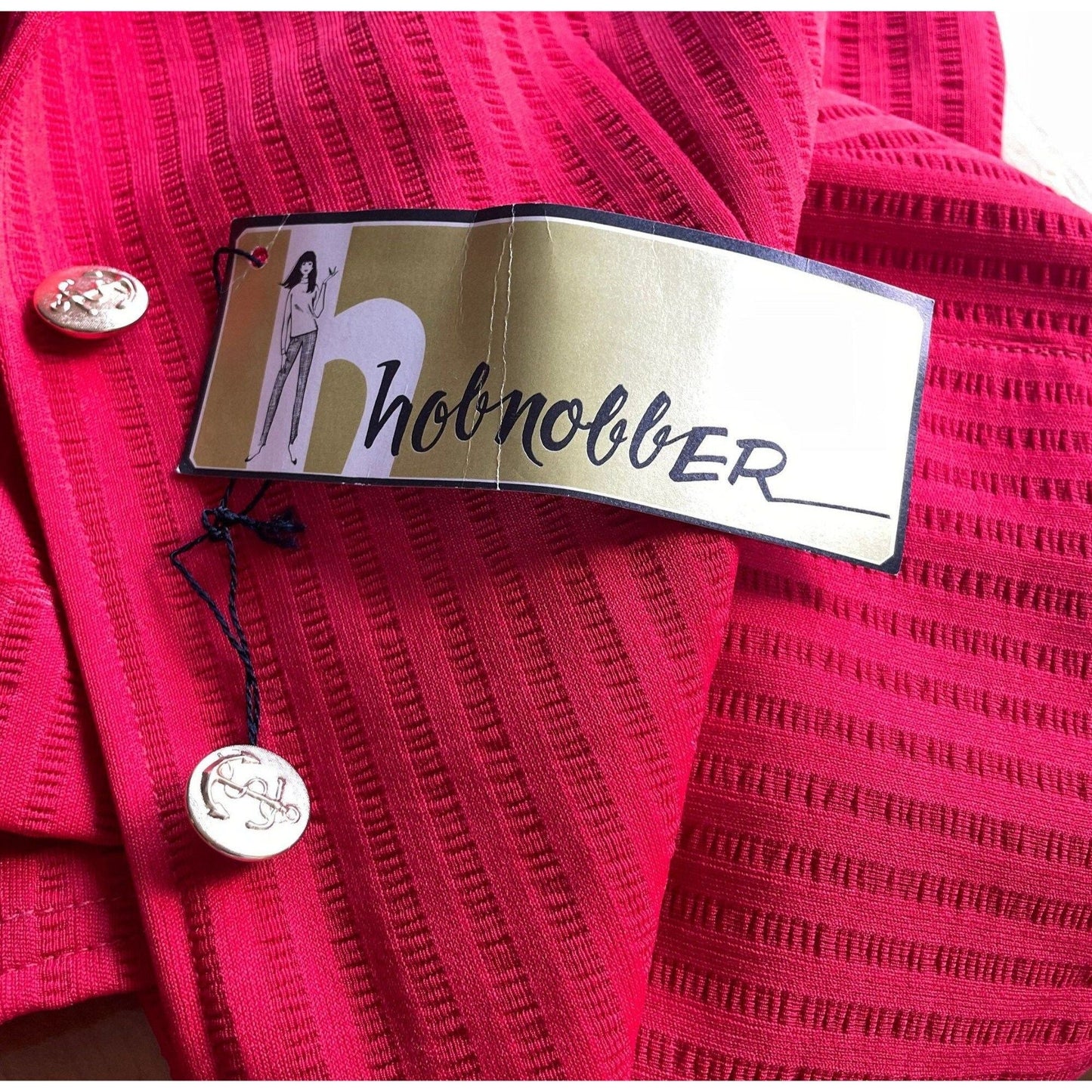 Vintage 80s blazer, red jacket, Hobnobber