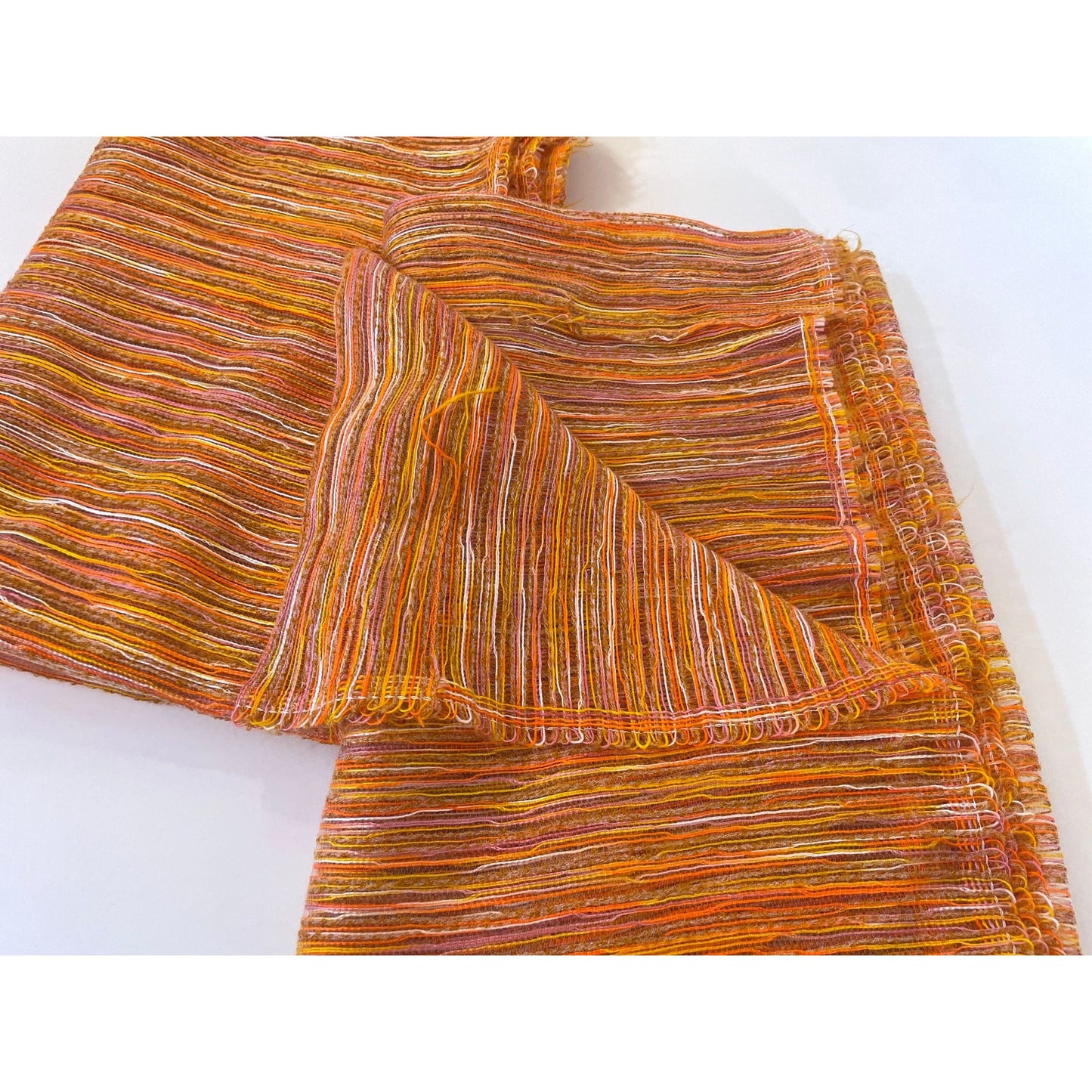 Vintage 70s orange woven mesh panel