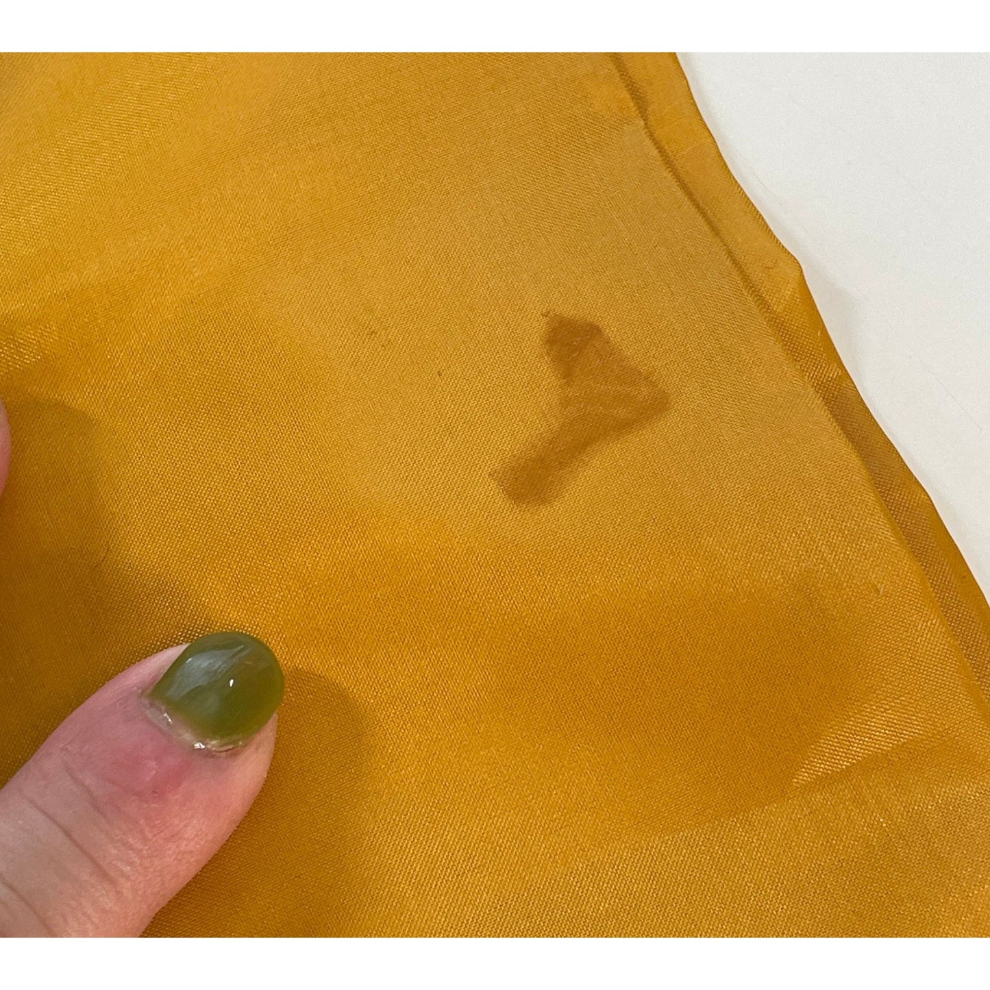 Vintage 60s pleated curtain, golden yellow, sheer