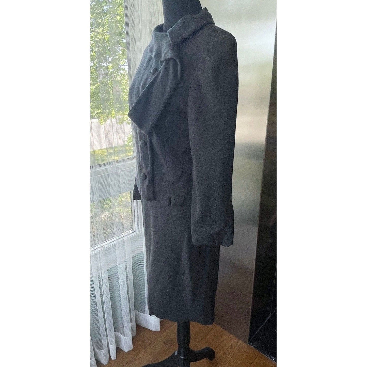 Vintage 1950s two pieces suit, 100% wool, jacket and straight skirt, AlJean