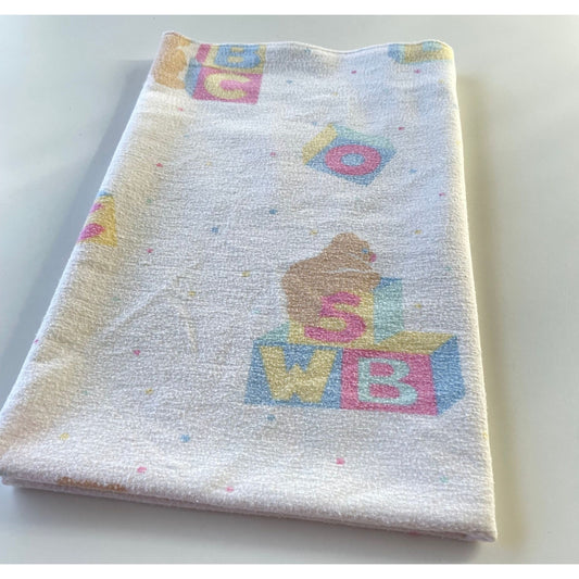 Vintage 70s flannel baby blanket