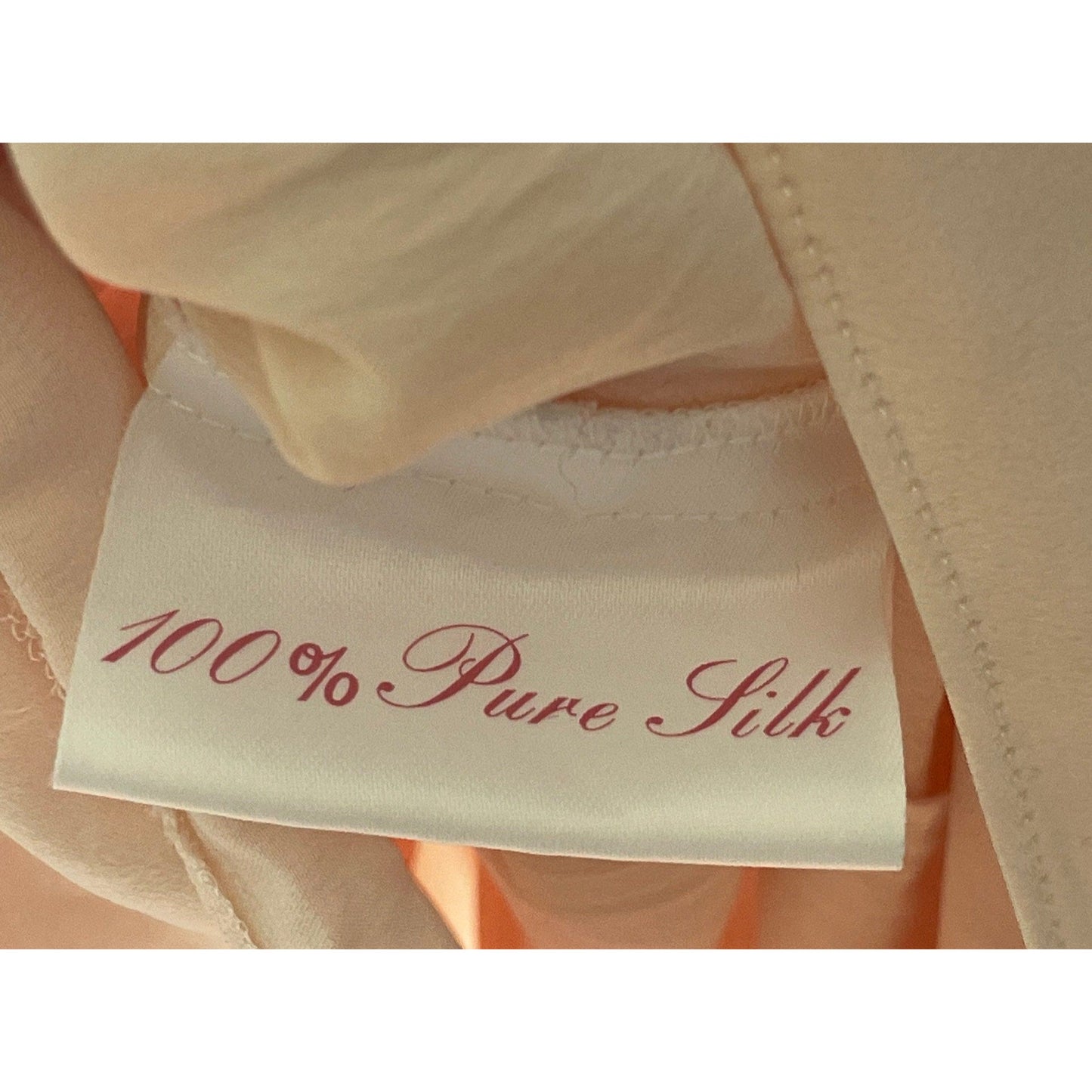 Vintage 60s night dress, pink slip-on pure silk, Saxon Lingerie