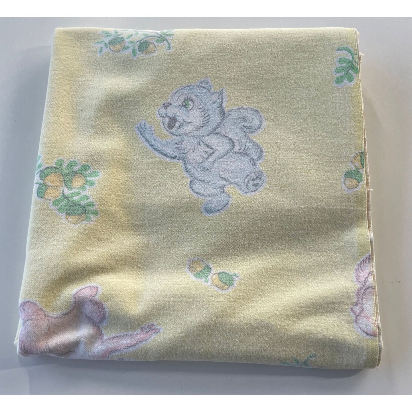 Vintage 70s flannel baby blanket