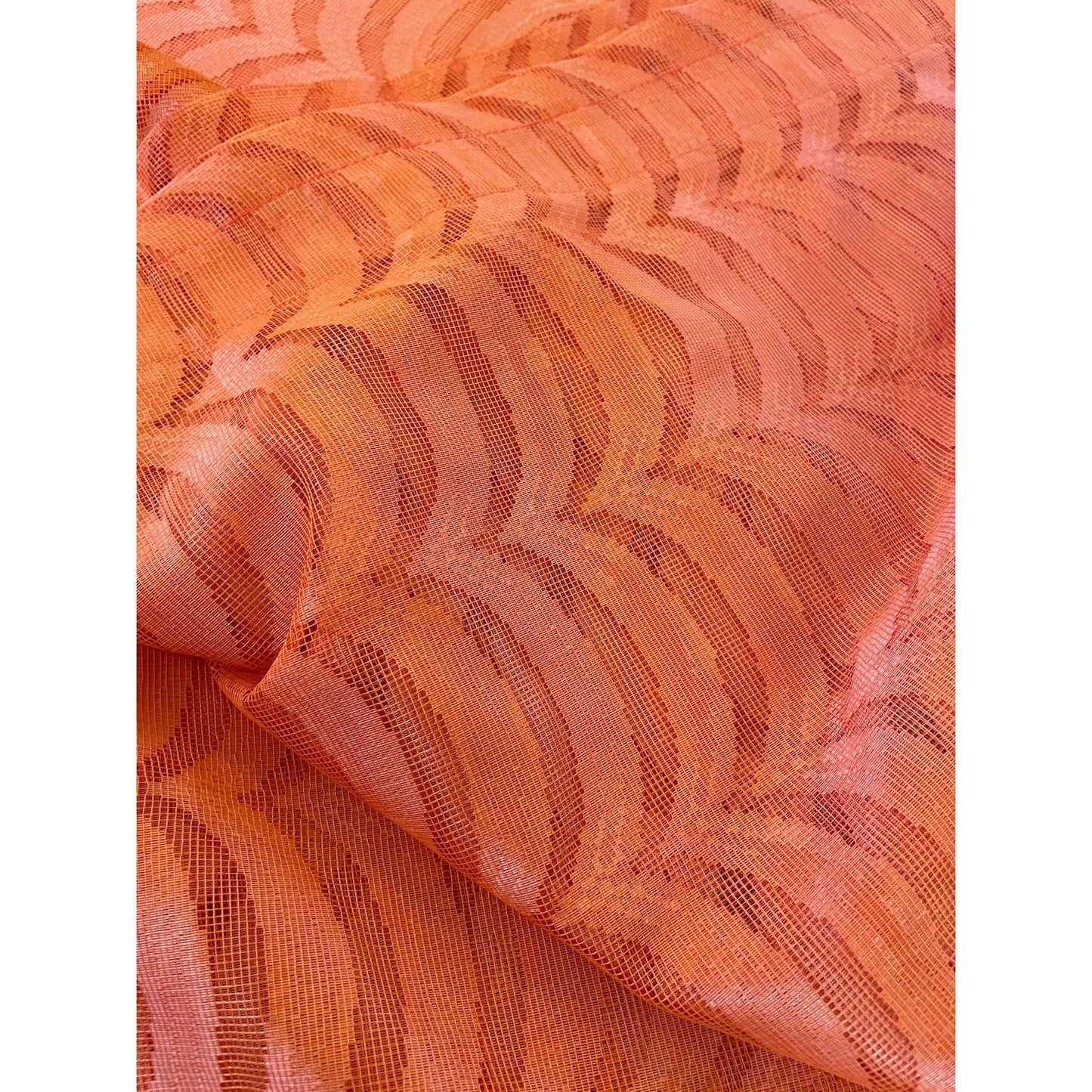 Vintage 70s orange woven mesh panel
