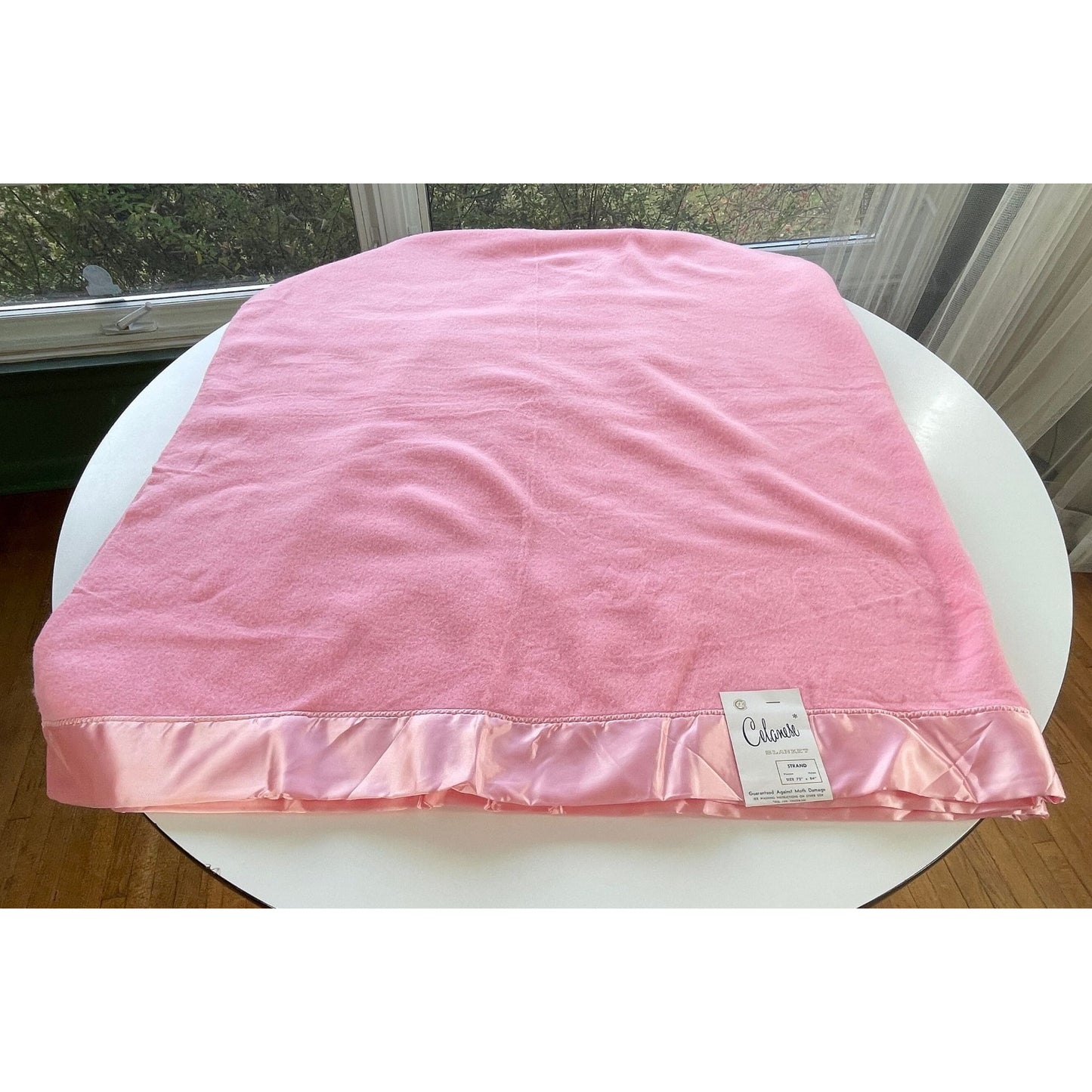 Vintage 1950s blanket, Celanese, twin size bed