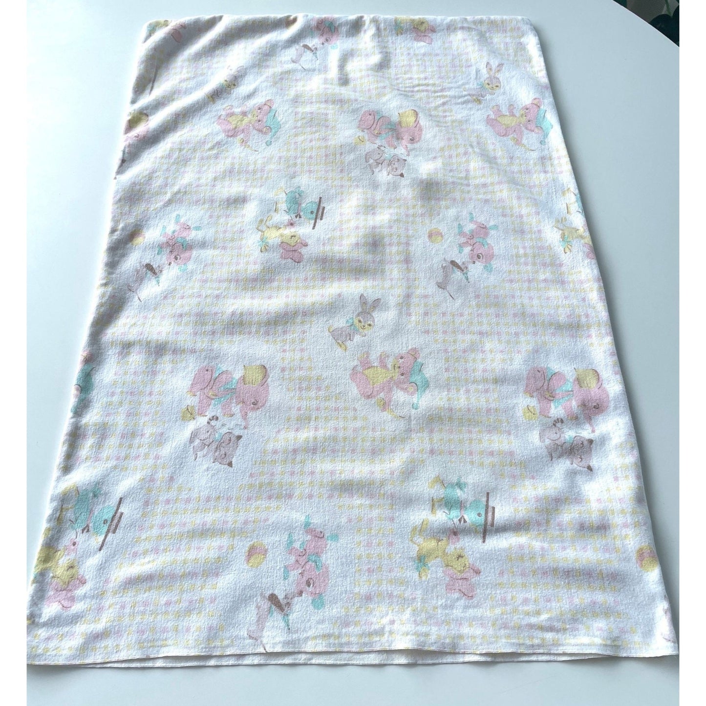 Vintage 60s flannel blankie pillowcase