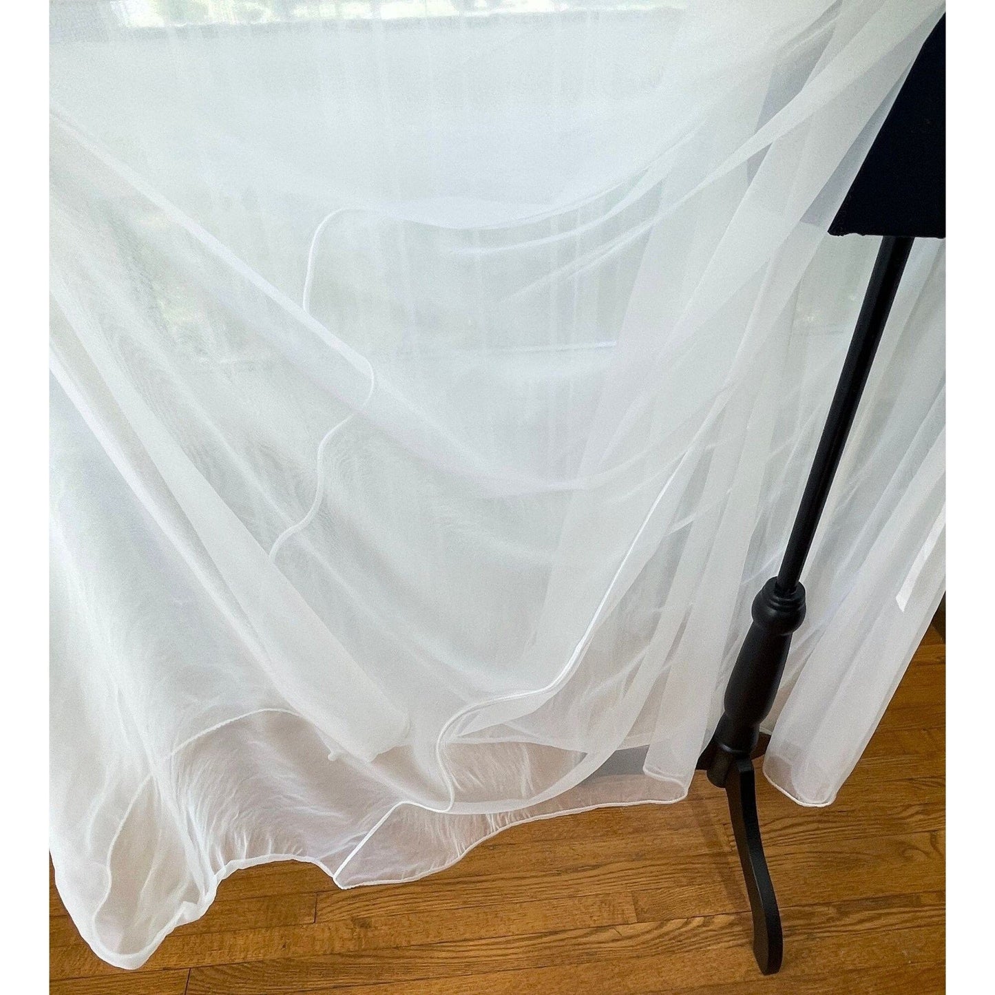 Vintage 1960s peignoir, white chiffon, bridal honeymoon wear