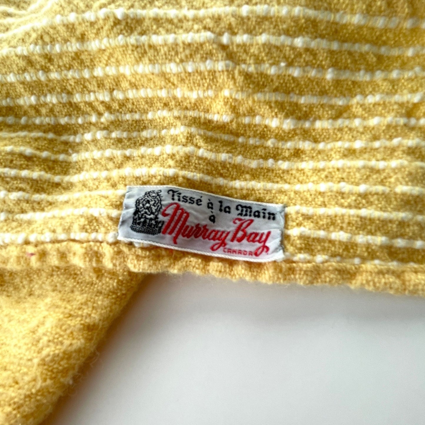 Vintage Murray Bay throw blanket, Canadian Steamship Lines