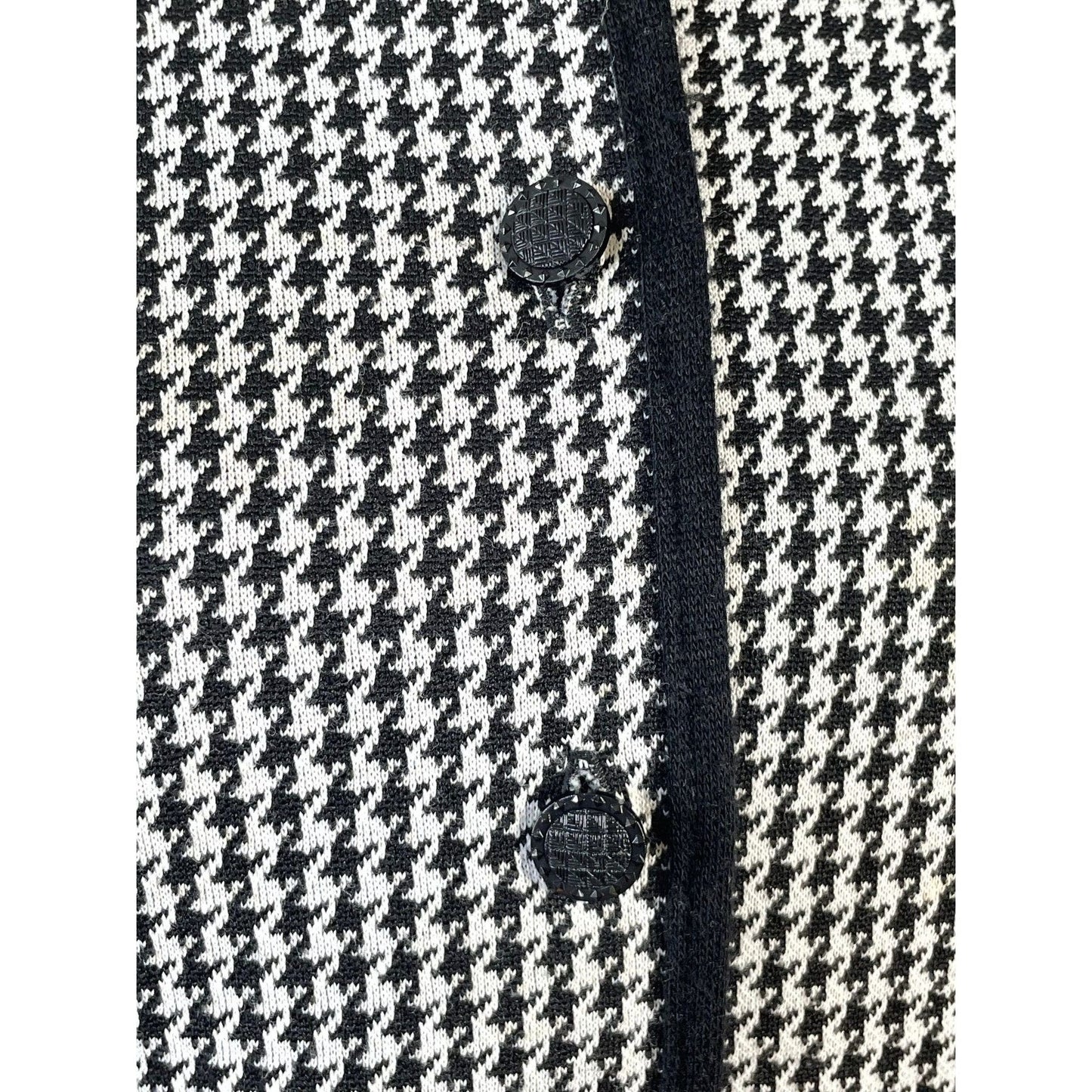 Vintage 80s blazer/ jacket, black and white houndstooth, D'Allaird's