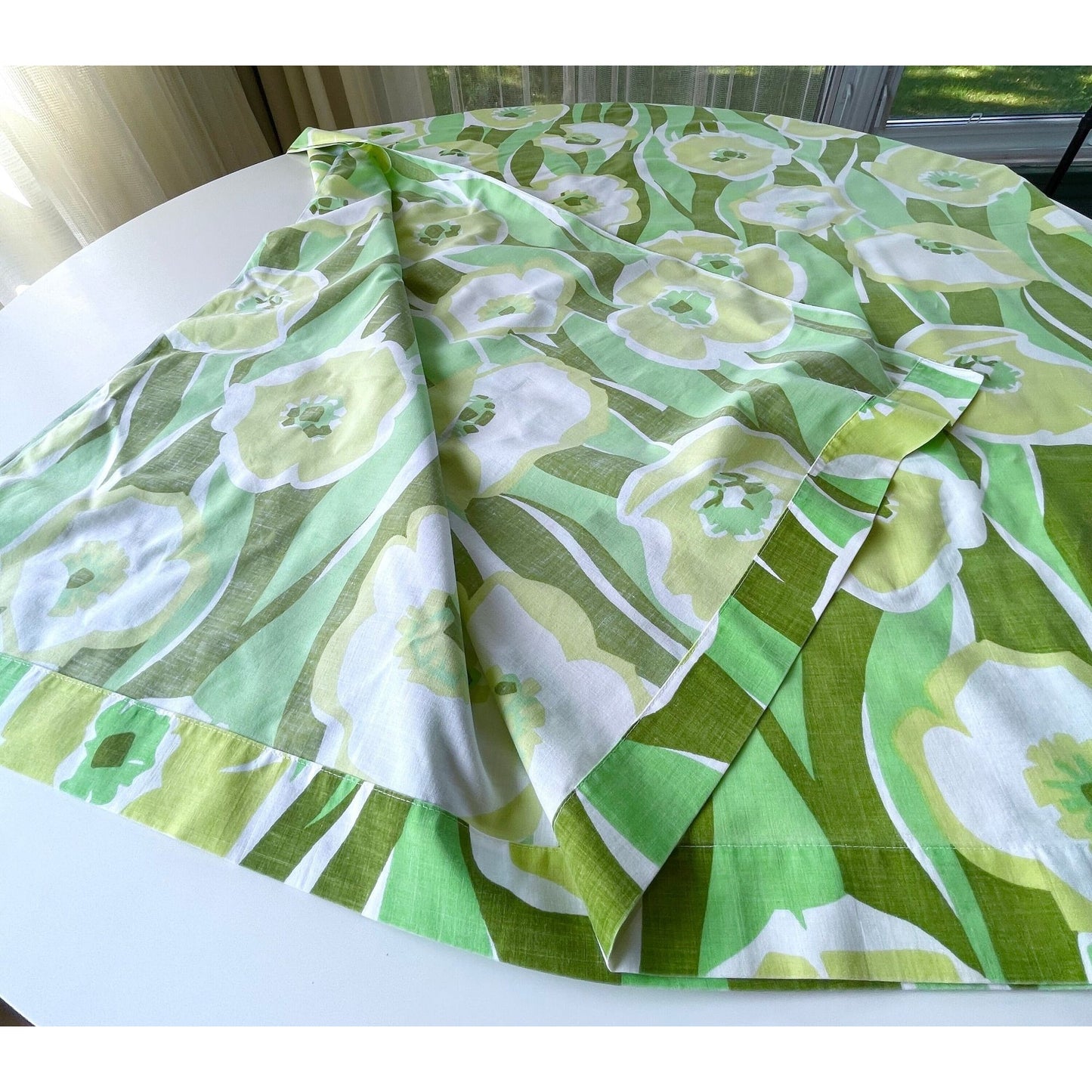 Vintage 70s flat sheet, double / full size, Truprest