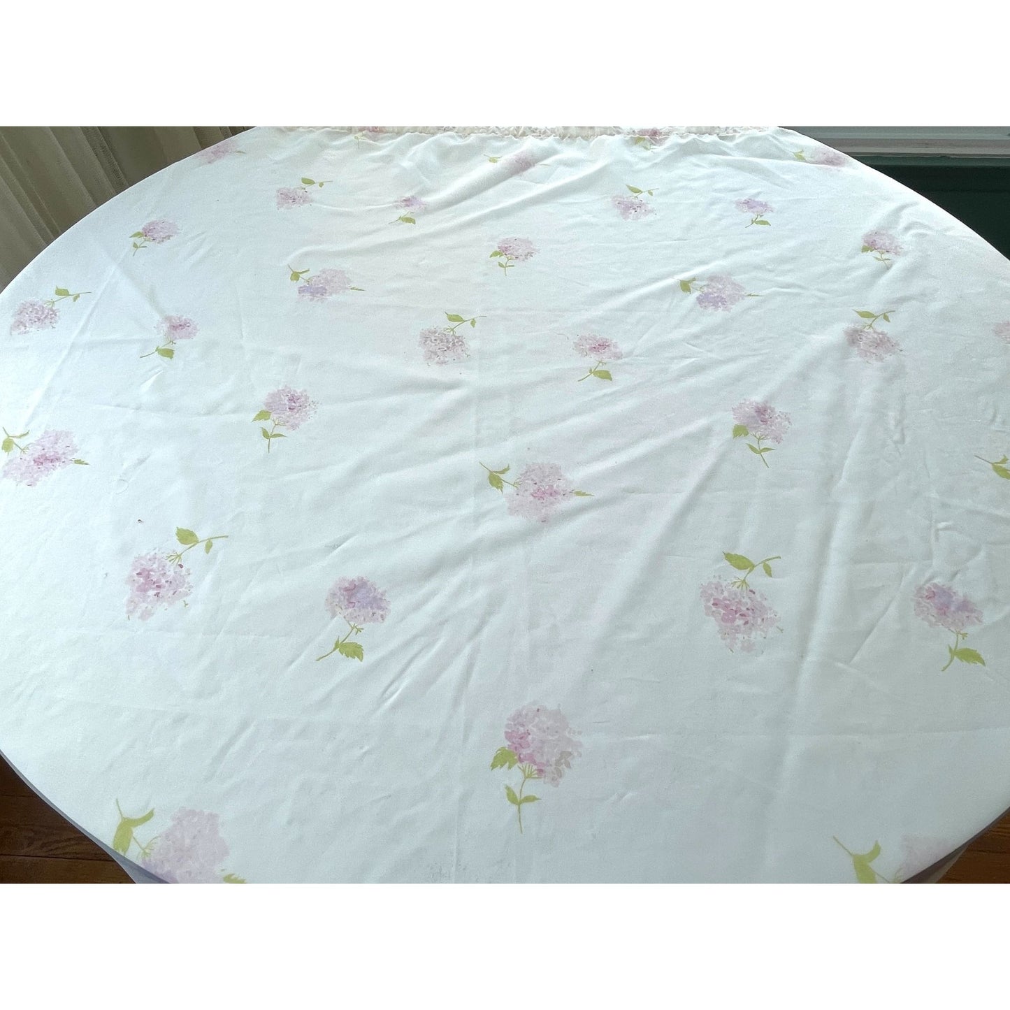 Vintage 80s shower curtain, pink floral