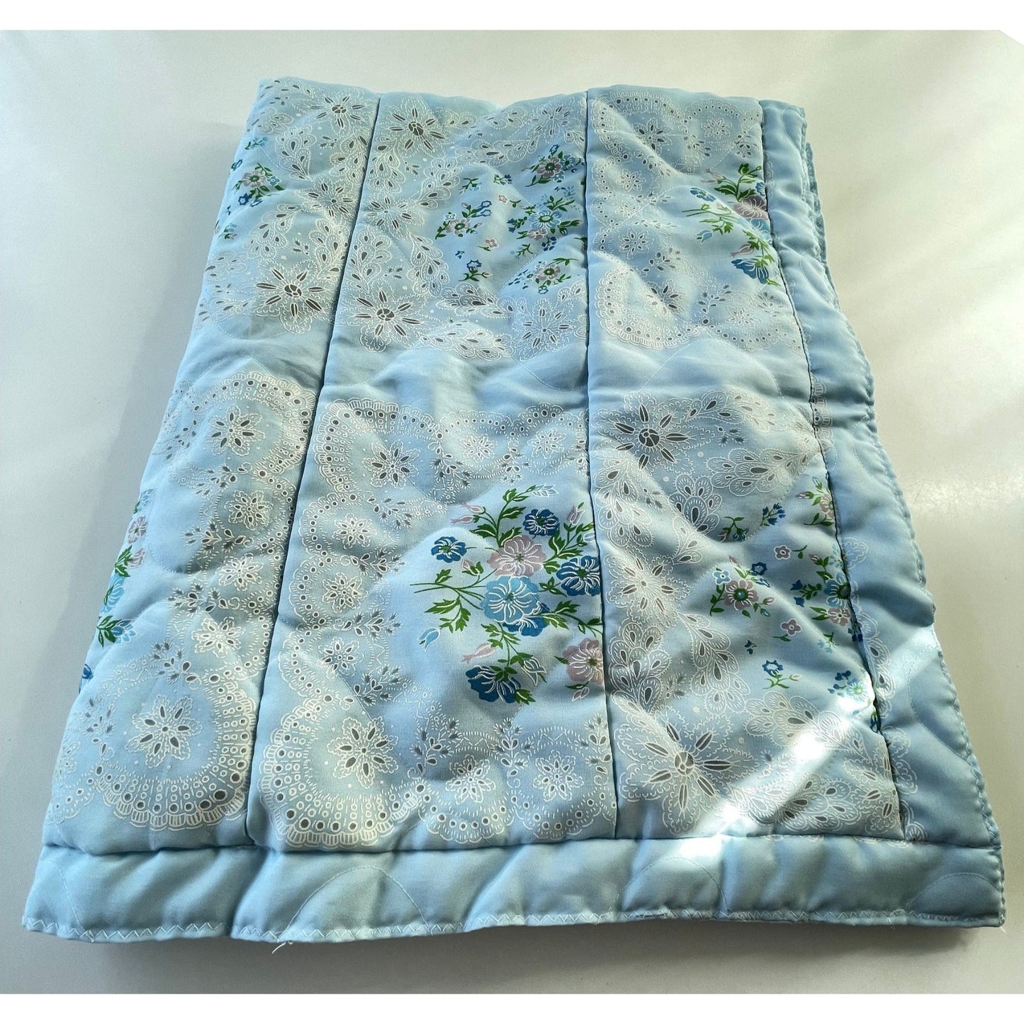 Vintage 60s baby dundee, quilted throw blanket