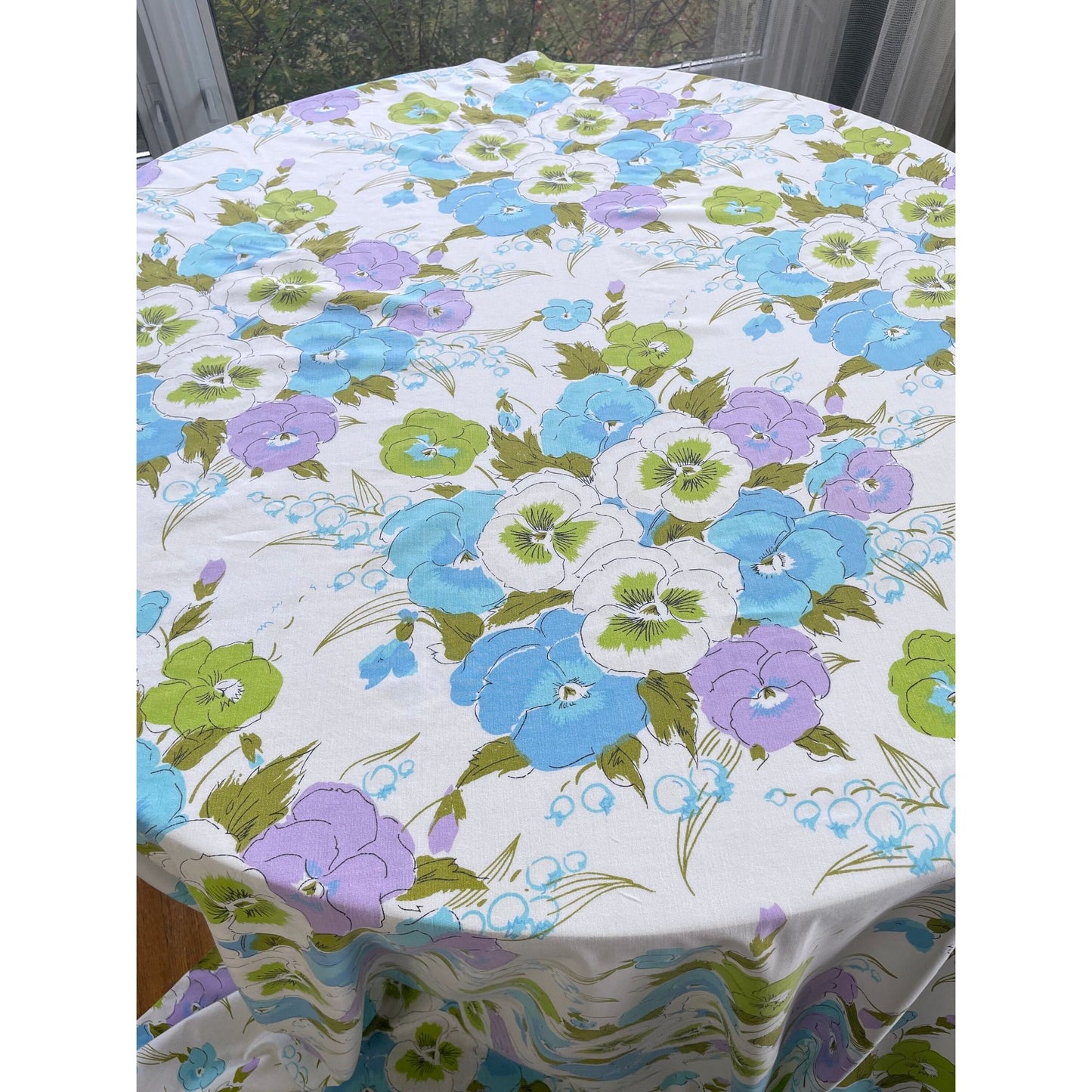 Vintage 70s flat sheet, Varitex, queen / double size, Varitex