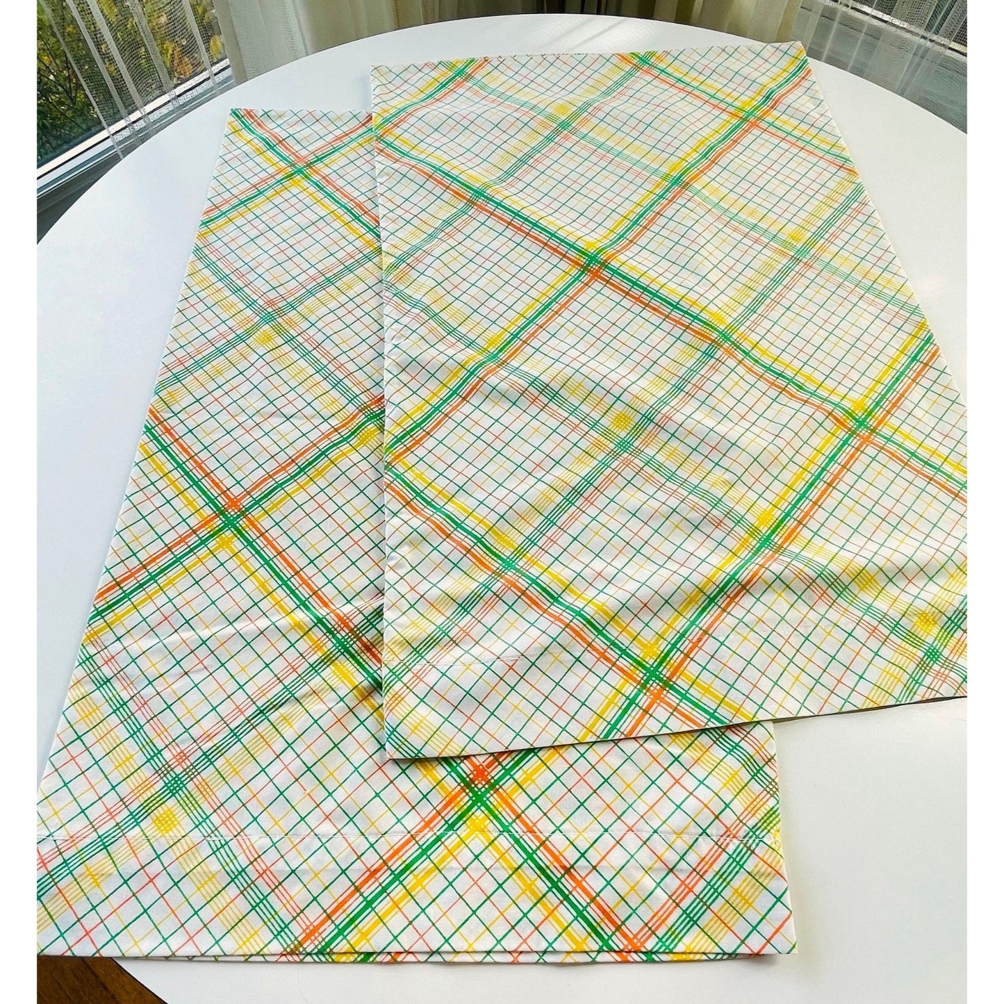 Vintage 70s geometric pillowcases, TasteMaker