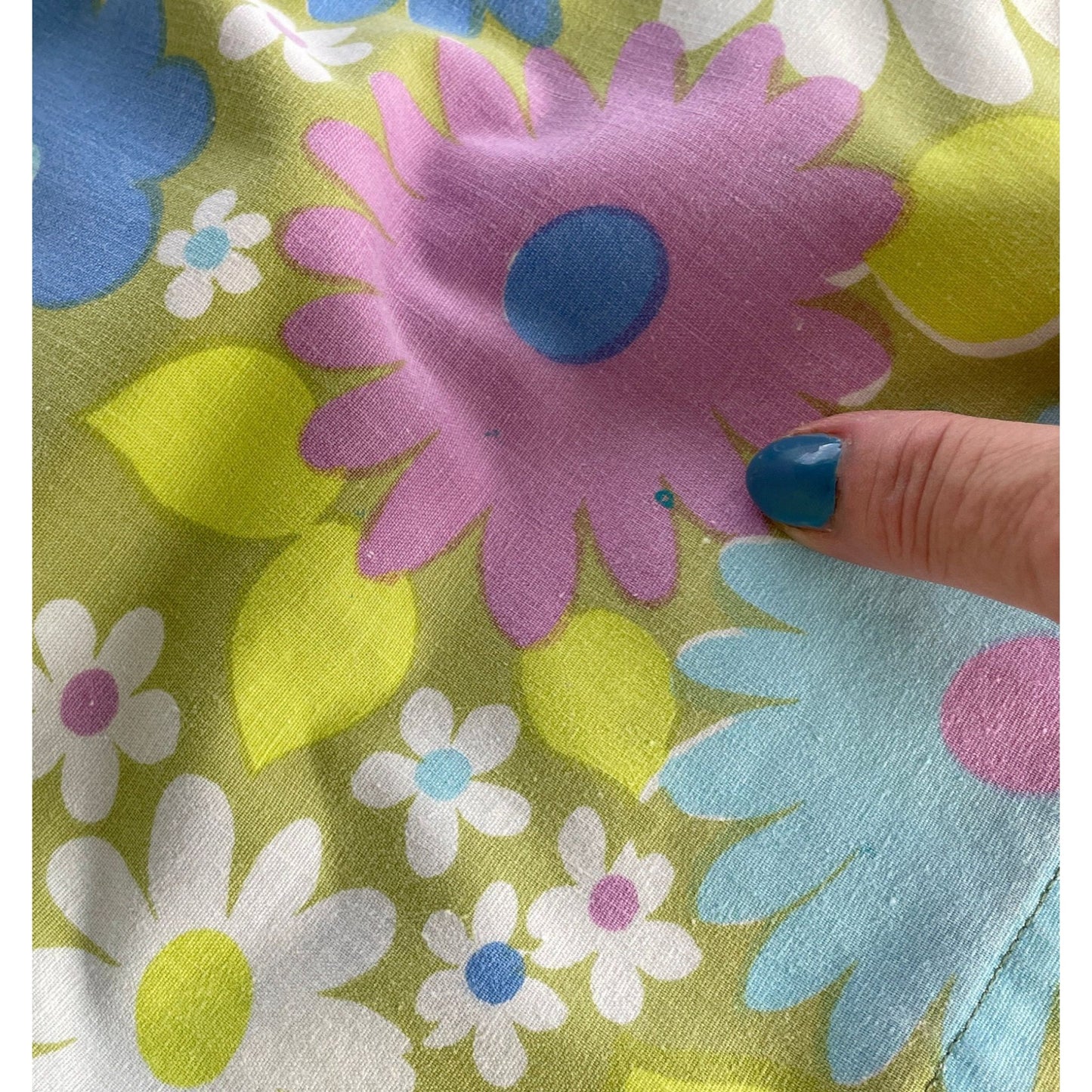 Vintage 70s flat sheet, double/full size, Wabasso