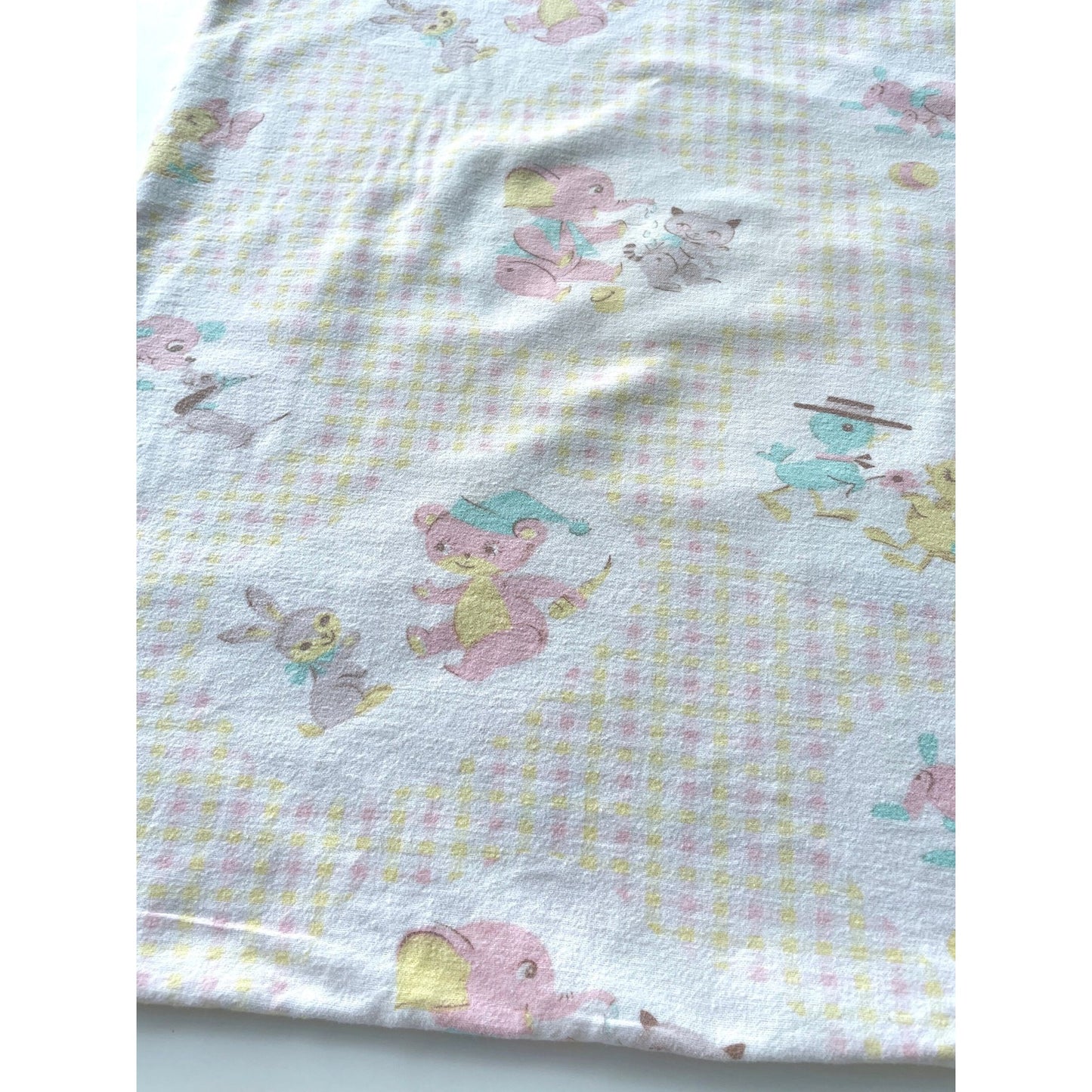 Vintage 60s flannel blankie pillowcase
