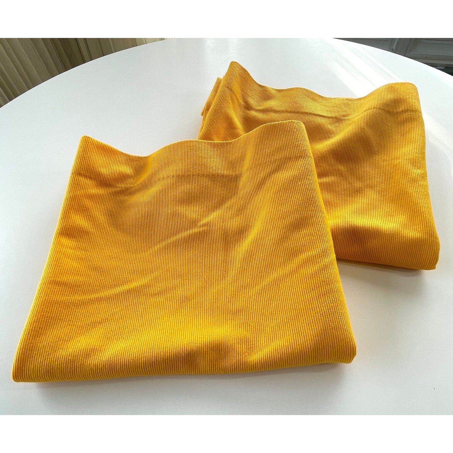 Vintage 70s curtain, yellow thick panel, Sears