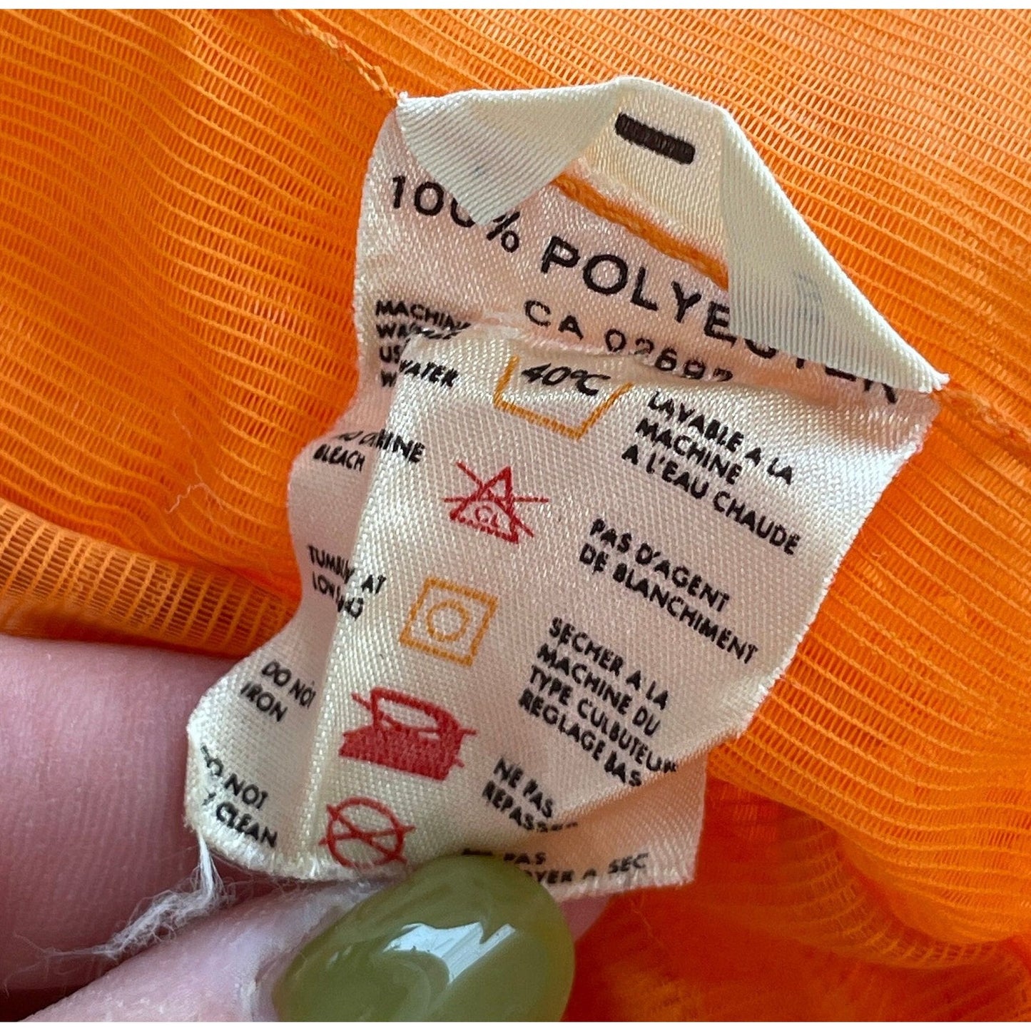 Vintage 70s curtains, orange sheer ruffled panels