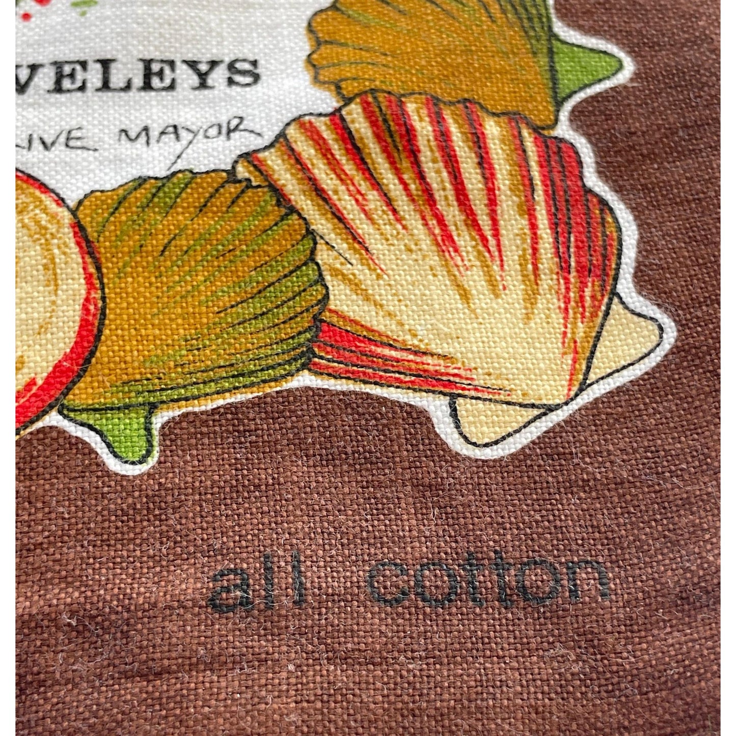Vintage Lancashire Coast tea towel, Vista 100% cotton