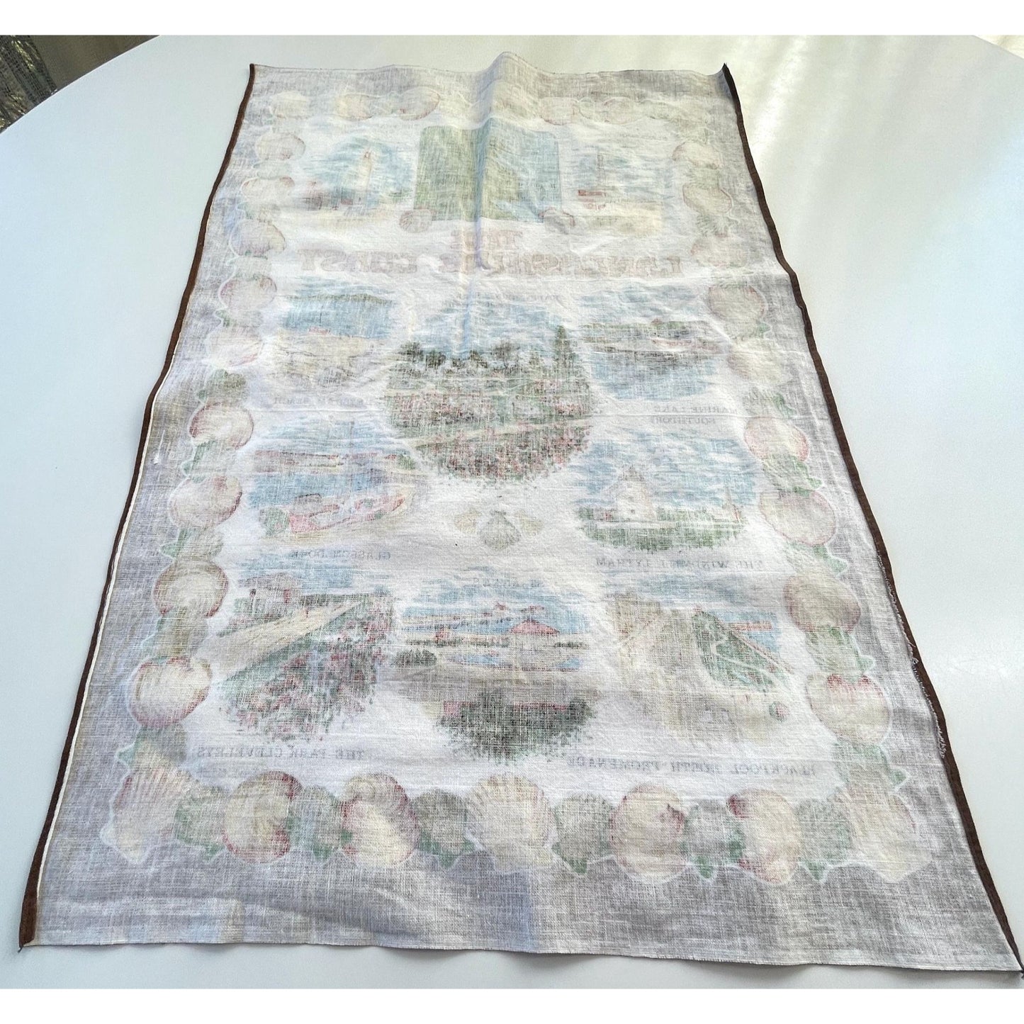 Vintage Lancashire Coast tea towel, Vista 100% cotton