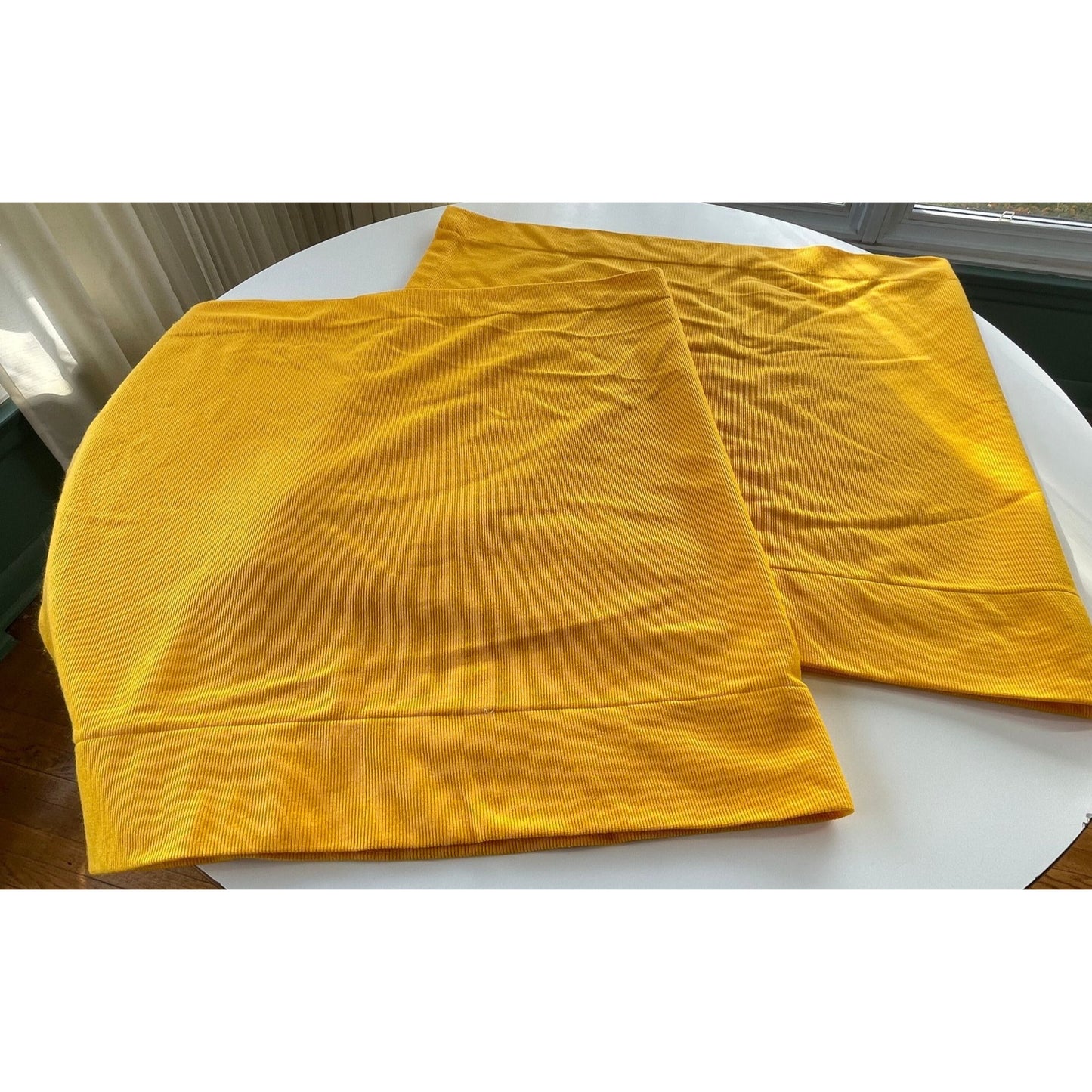 Vintage 70s curtain, yellow thick panel, Sears