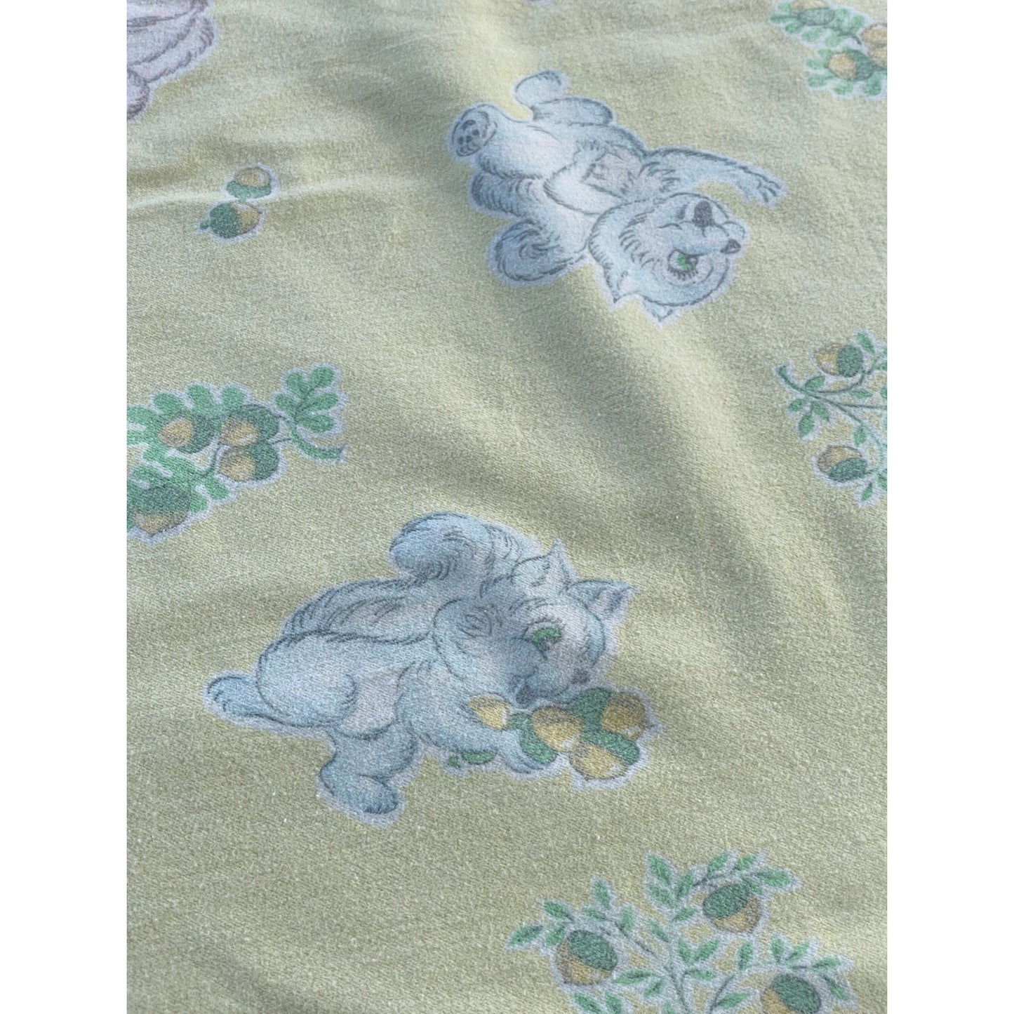 Vintage 70s flannel baby blanket
