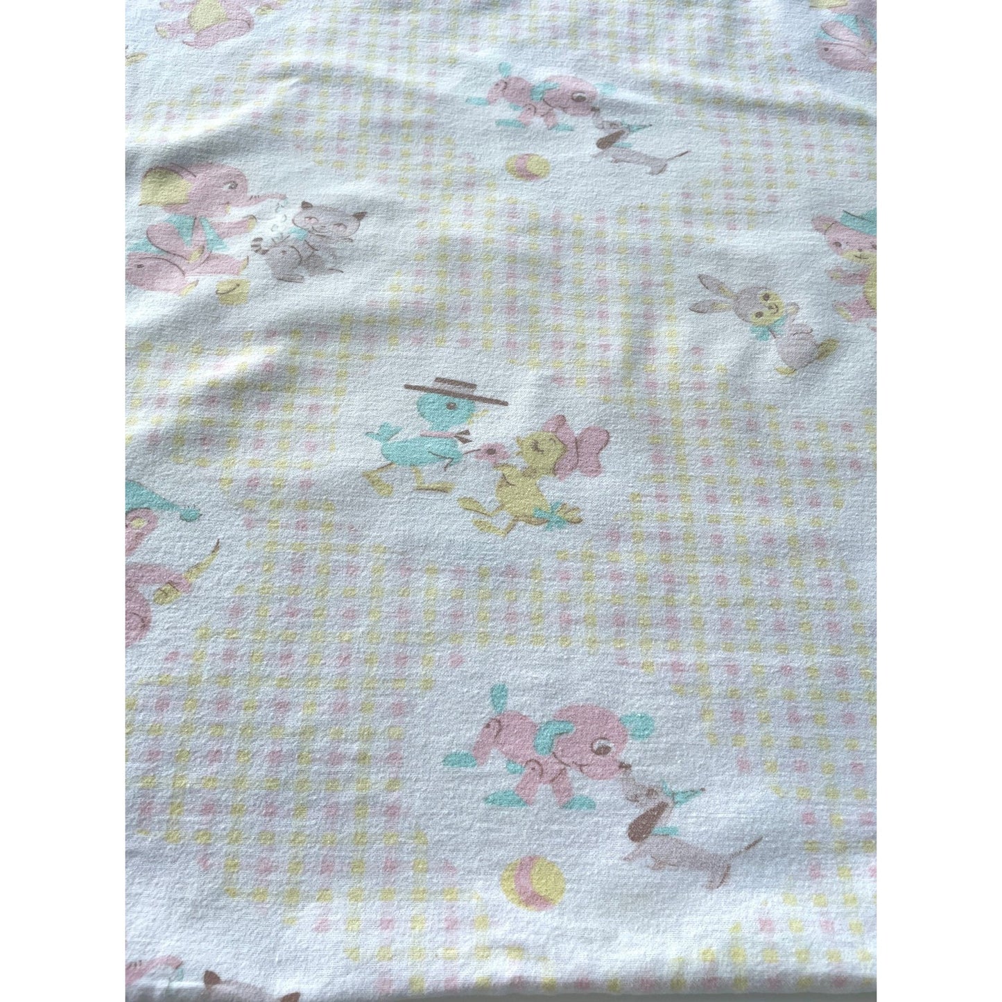 Vintage 60s flannel blankie pillowcase