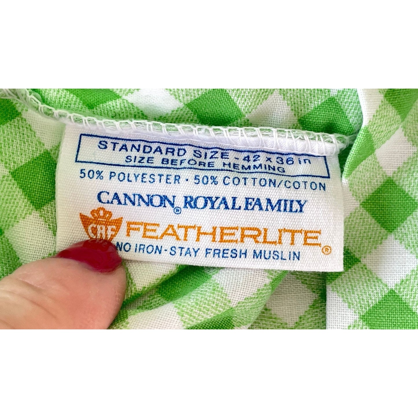 Vintage 80s pillowcases, Cannon Featherlite