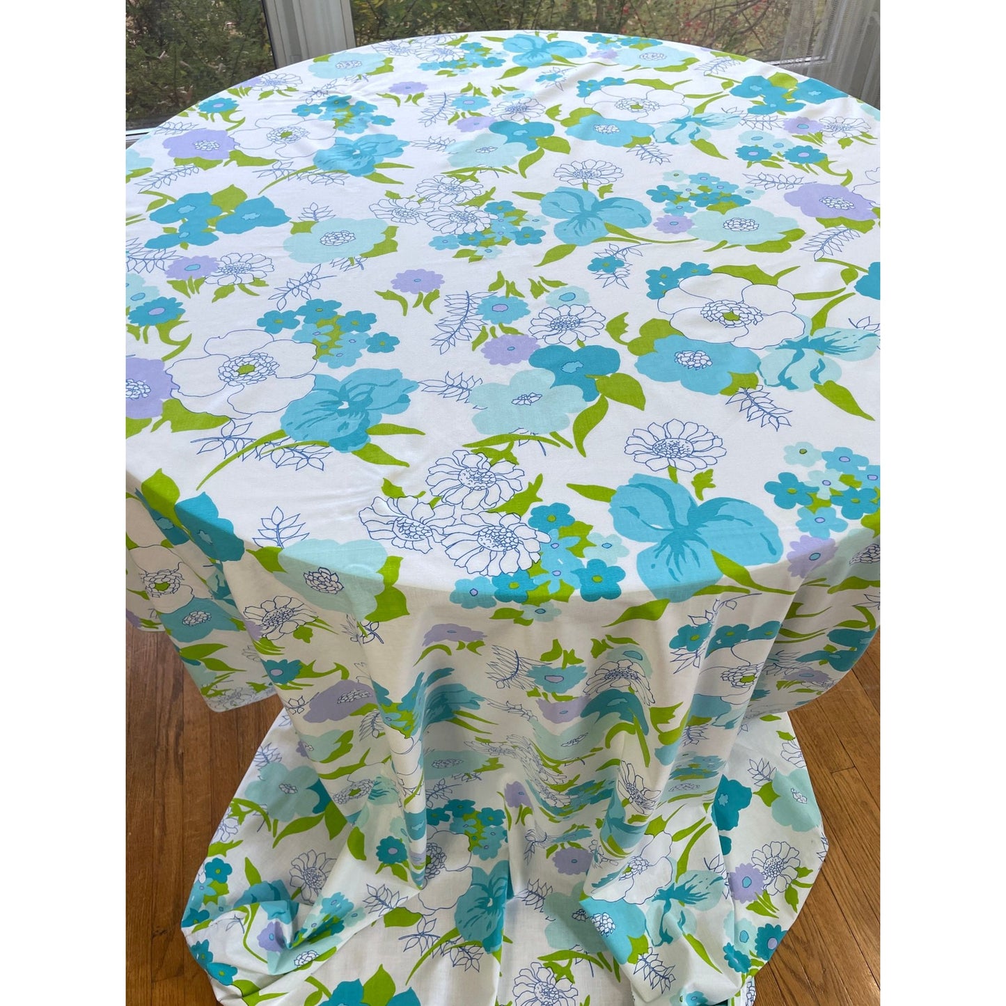 Vintage 70s fitted sheet, full / double size bed, TruPrest